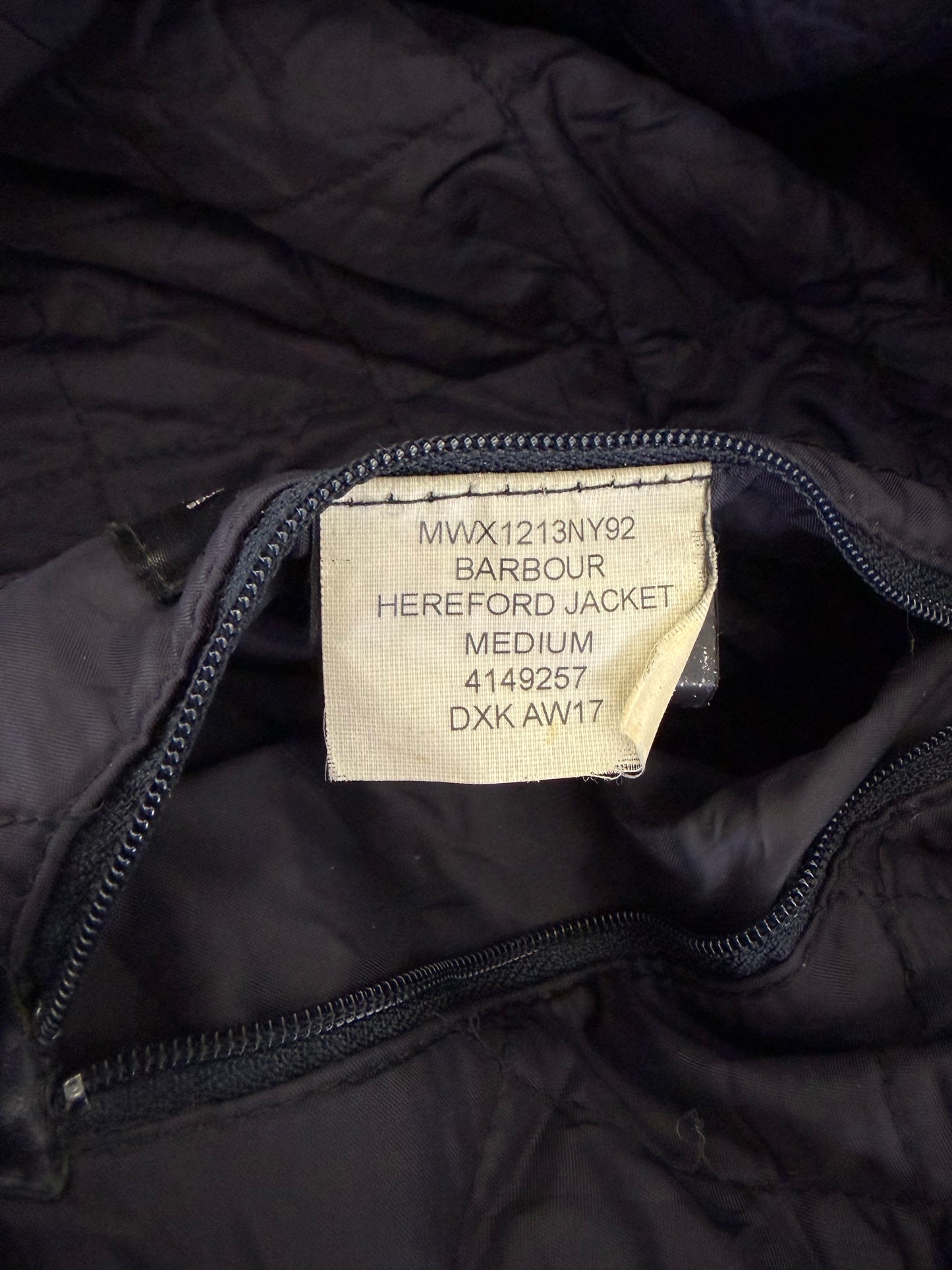 Barbour Giacca uomo blu Medium cerato - Man wax Hereford Navy Jacket size M