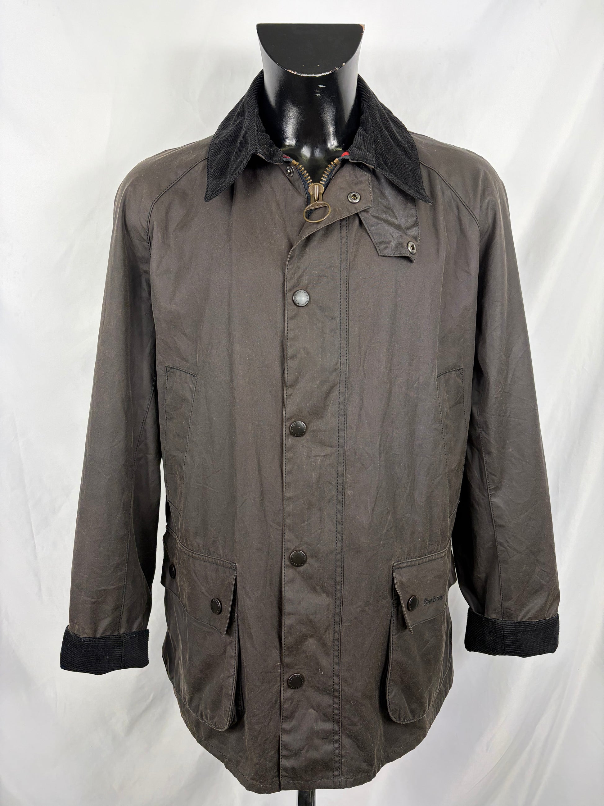Giacca Barbour Grigio Ashby Uomo Large- Man Charcoal Ashby Wax Jacket Size Large - Shop In London