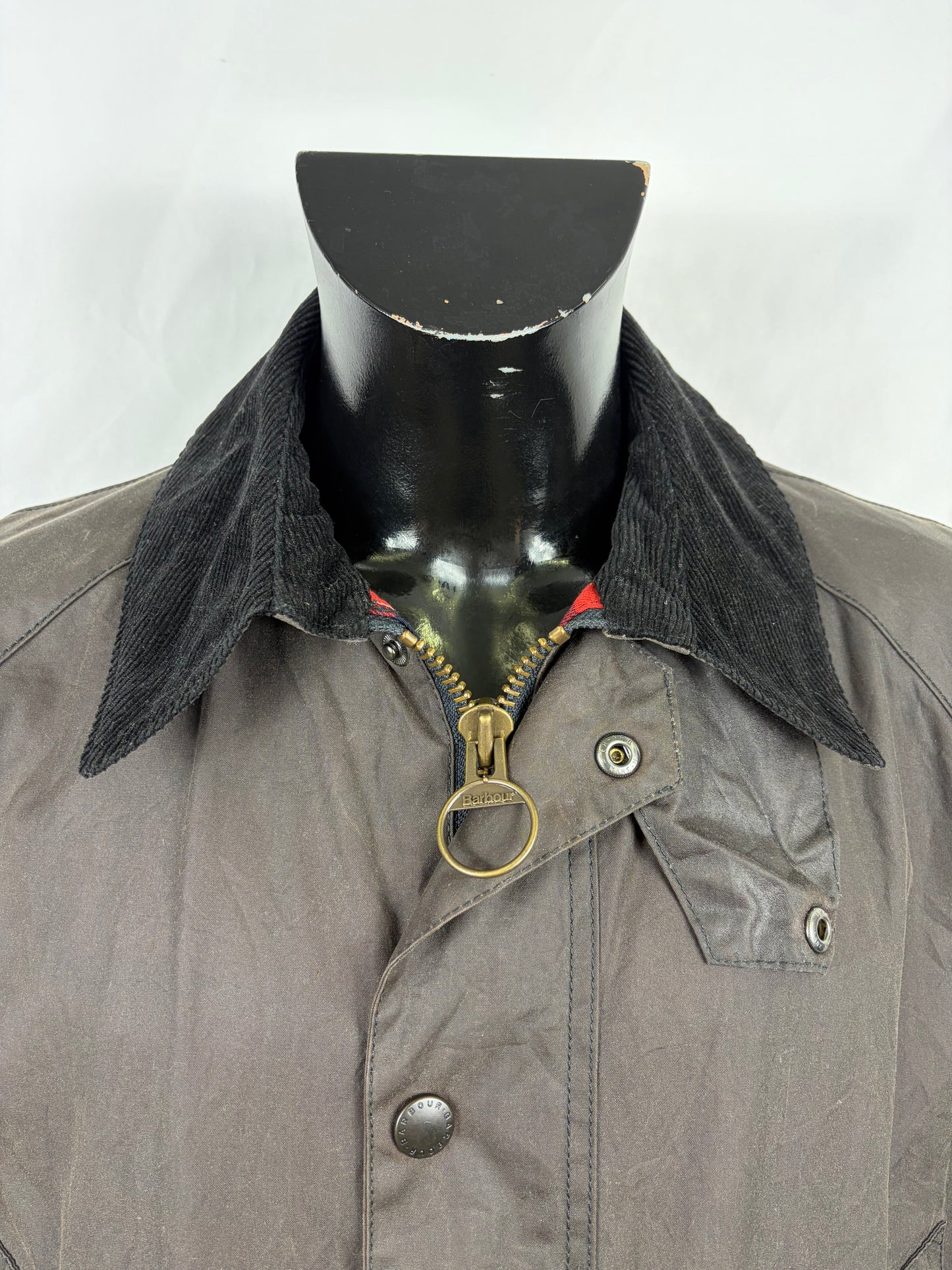 Giacca Barbour Grigio Ashby Uomo Large- Man Charcoal Ashby Wax Jacket Size Large - Shop In London