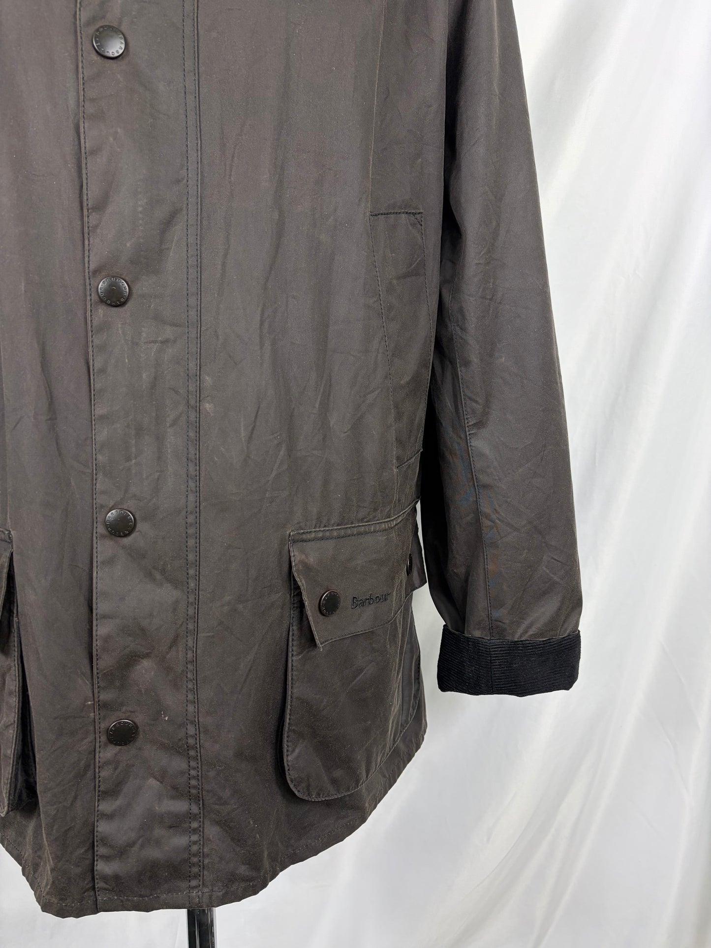 Giacca Barbour Grigio Ashby Uomo Large- Man Charcoal Ashby Wax Jacket Size Large - Shop In London