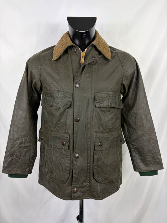 RARO Barbour Bedale verde cerato C32/81 CM  Bedale C32 four pockets Waxed Jacket size XXXSMALL