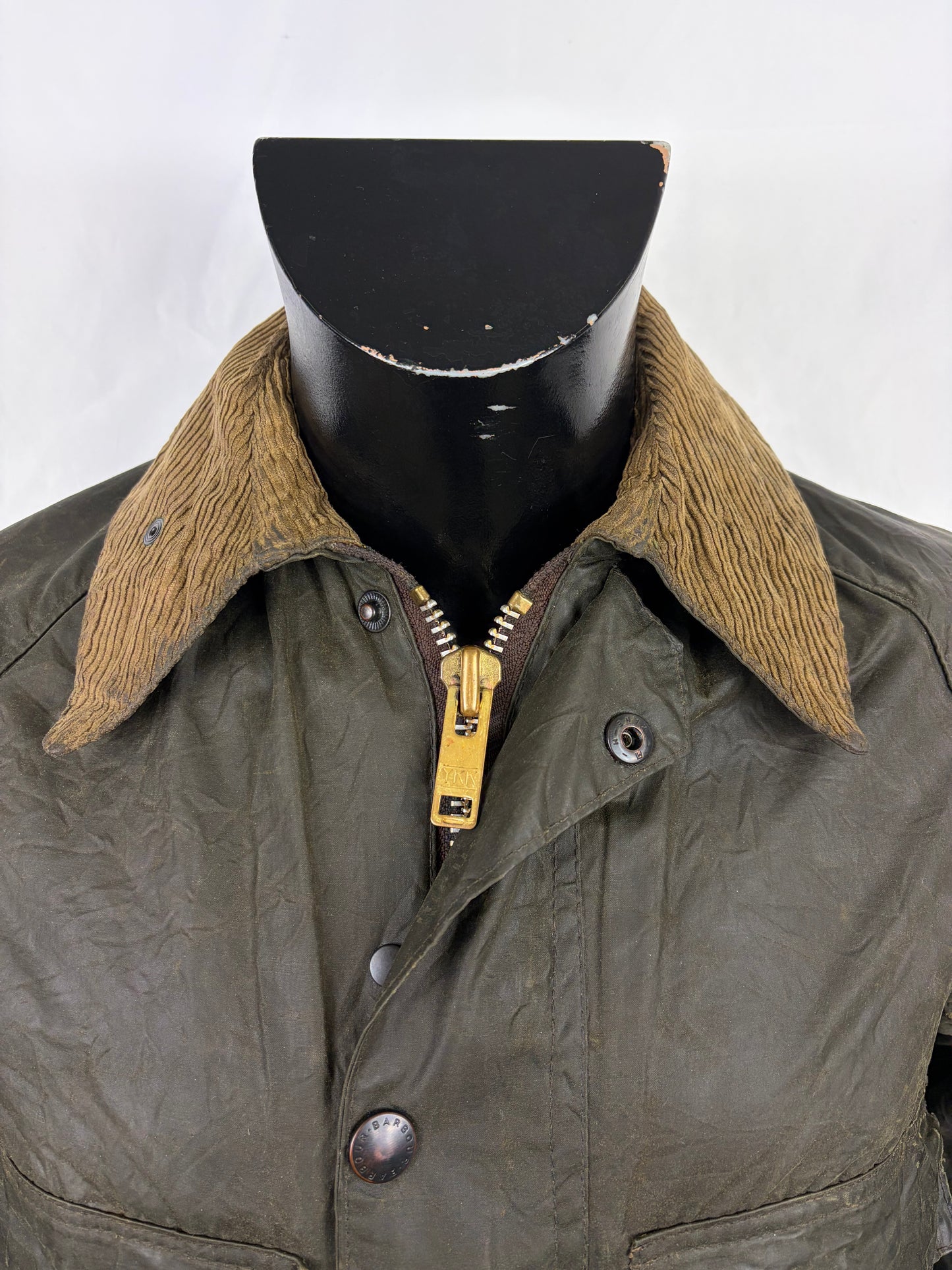 RARO Barbour Bedale verde cerato C32/81 CM  Bedale C32 four pockets Waxed Jacket size XXXSMALL - Shop In London