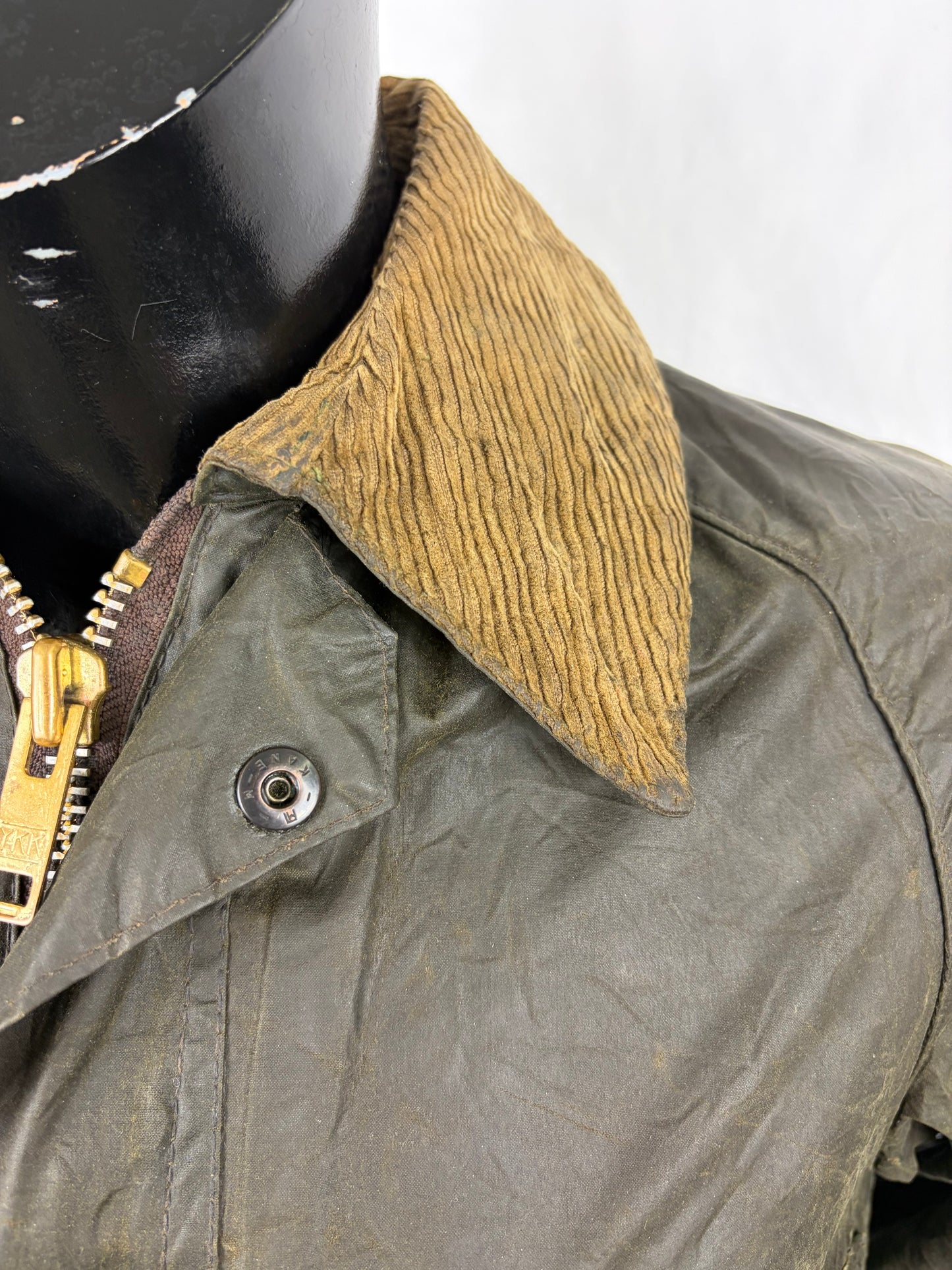 RARO Barbour Bedale verde cerato C32/81 CM  Bedale C32 four pockets Waxed Jacket size XXXSMALL - Shop In London