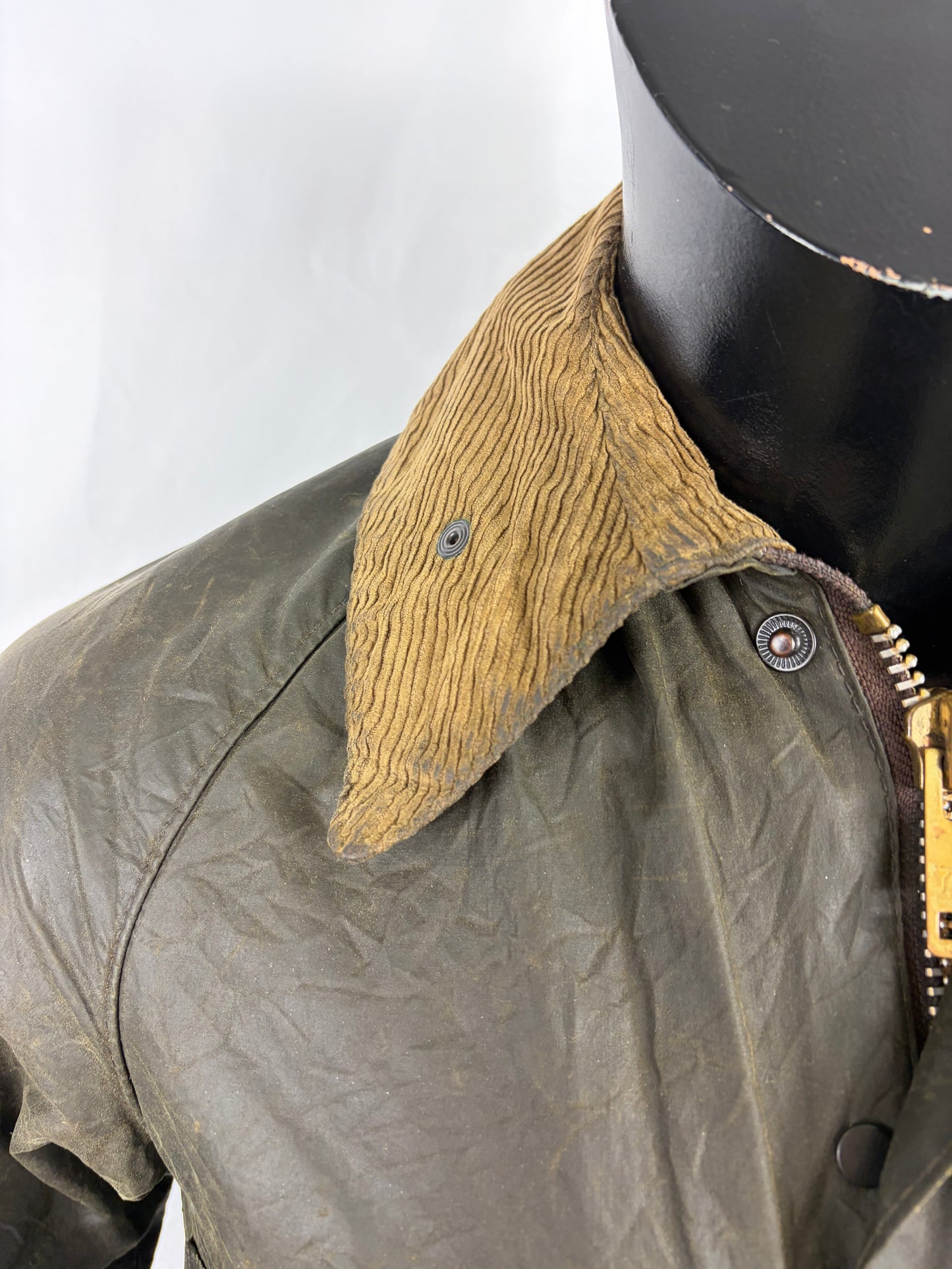 RARO Barbour Bedale verde cerato C32/81 CM  Bedale C32 four pockets Waxed Jacket size XXXSMALL - Shop In London