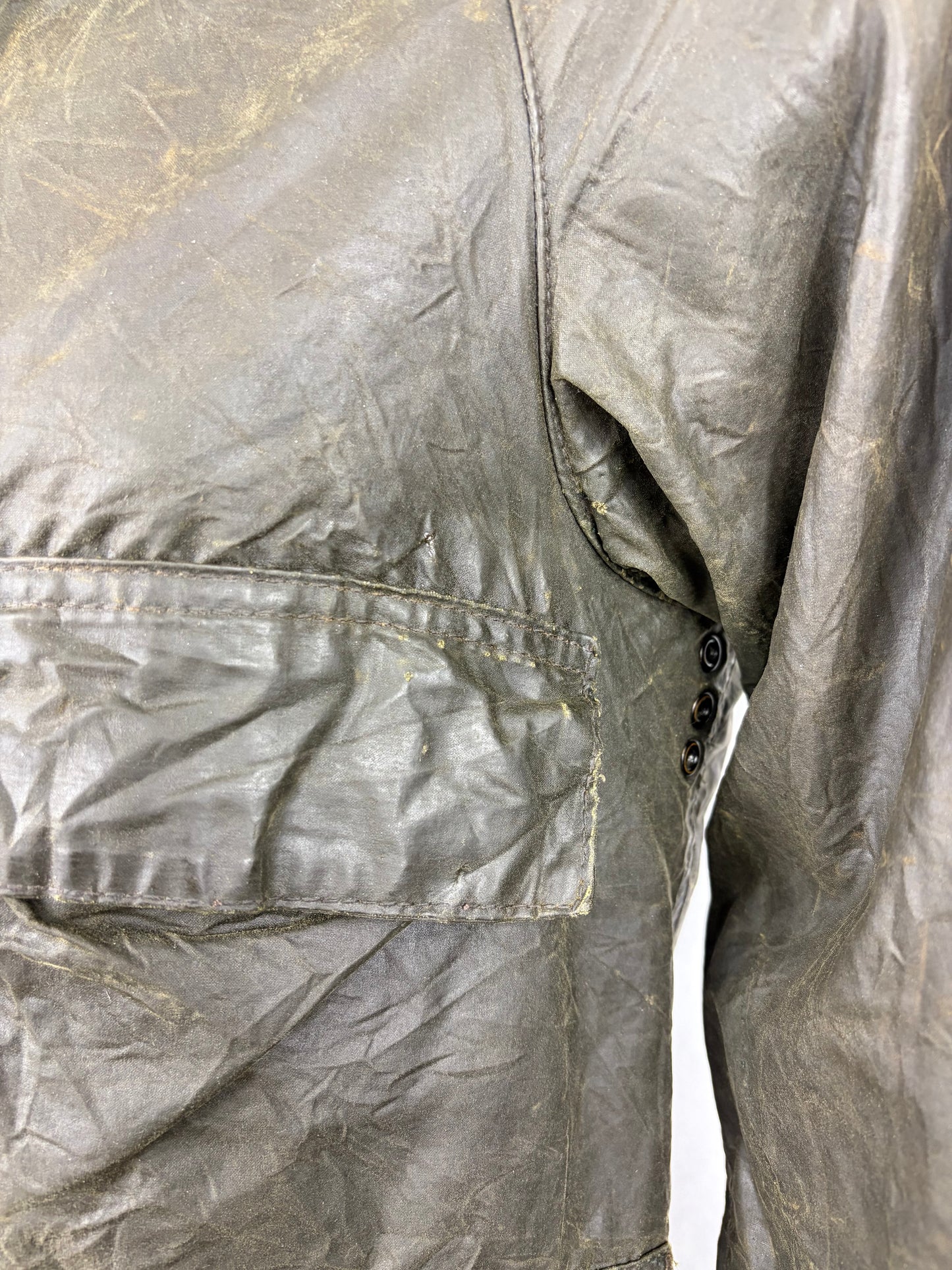 RARO Barbour Bedale verde cerato C32/81 CM  Bedale C32 four pockets Waxed Jacket size XXXSMALL - Shop In London
