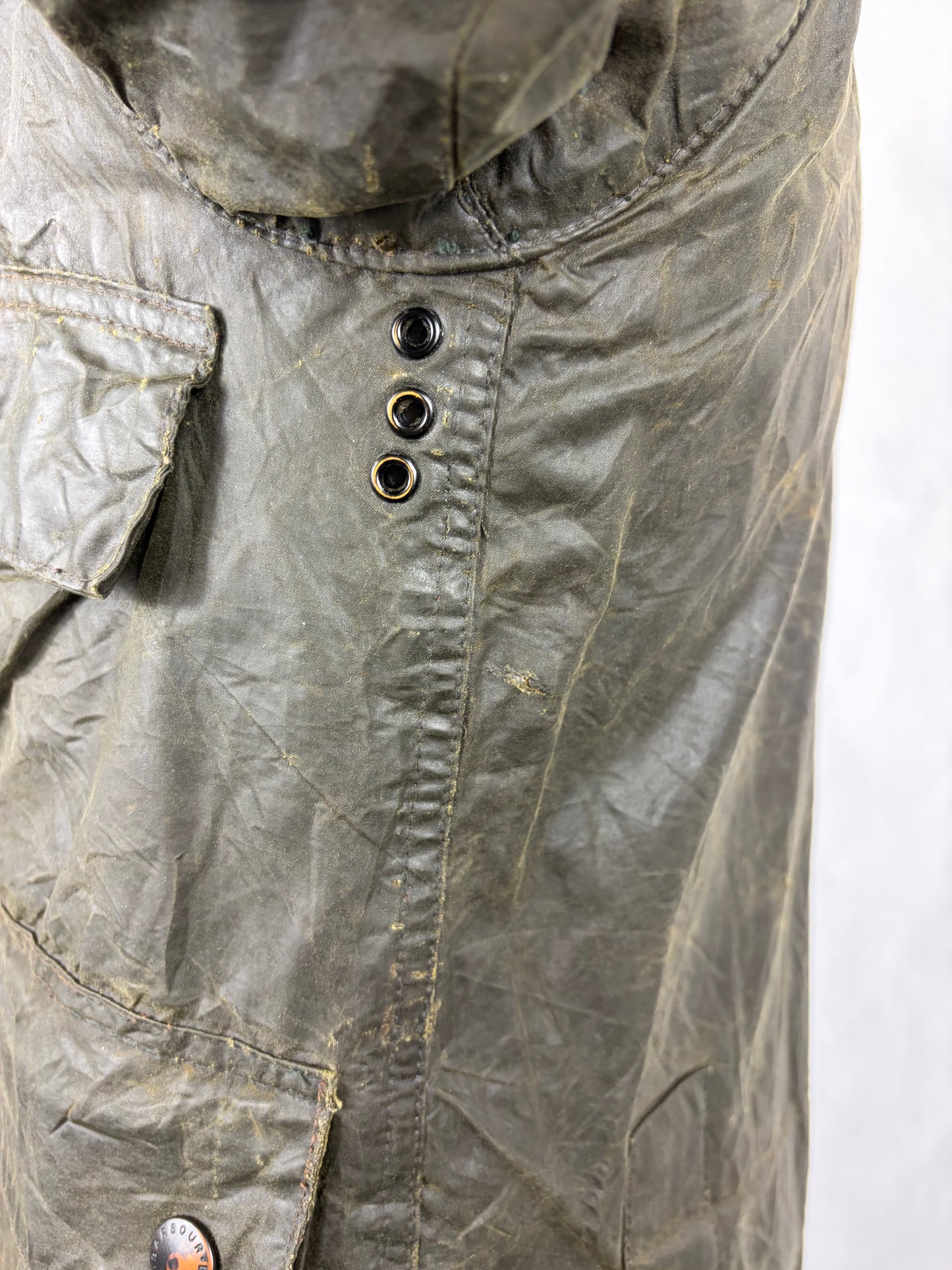 RARO Barbour Bedale verde cerato C32/81 CM  Bedale C32 four pockets Waxed Jacket size XXXSMALL - Shop In London