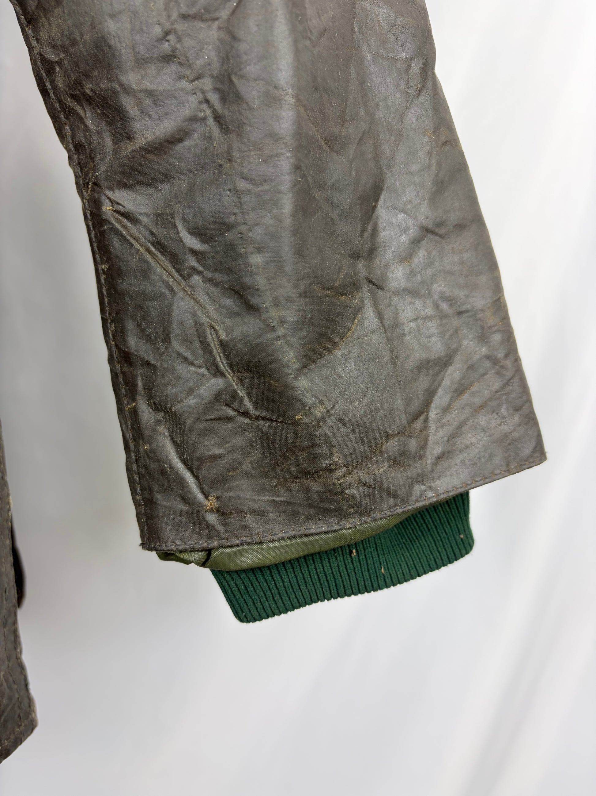 RARO Barbour Bedale verde cerato C32/81 CM  Bedale C32 four pockets Waxed Jacket size XXXSMALL - Shop In London