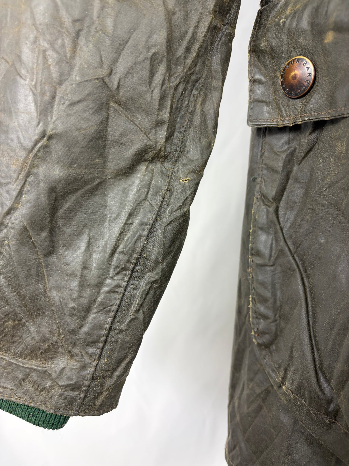RARO Barbour Bedale verde cerato C32/81 CM  Bedale C32 four pockets Waxed Jacket size XXXSMALL - Shop In London