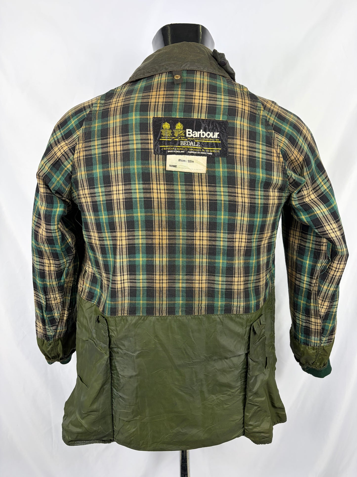 RARO Barbour Bedale verde cerato C32/81 CM  Bedale C32 four pockets Waxed Jacket size XXXSMALL - Shop In London