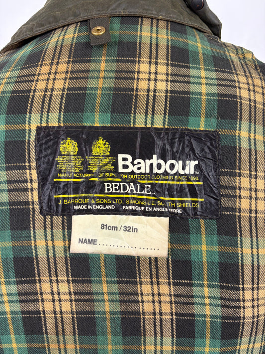 RARO Barbour Bedale verde cerato C32/81 CM  Bedale C32 four pockets Waxed Jacket size XXXSMALL
