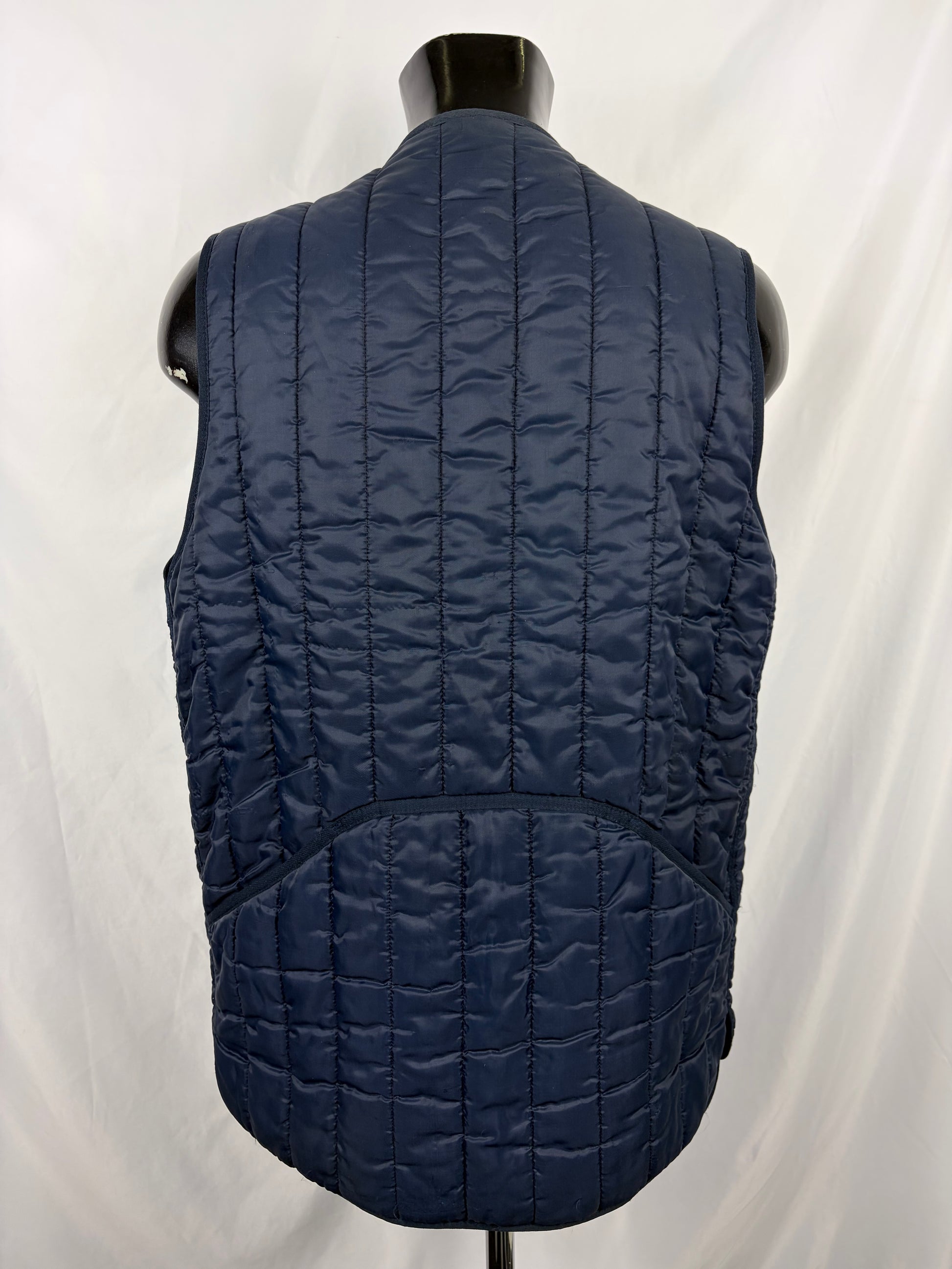 Gilet Barbour Uomo vintage Blu da caccia Large - Man Navy Vintage Waistcoat size L - Shop In London