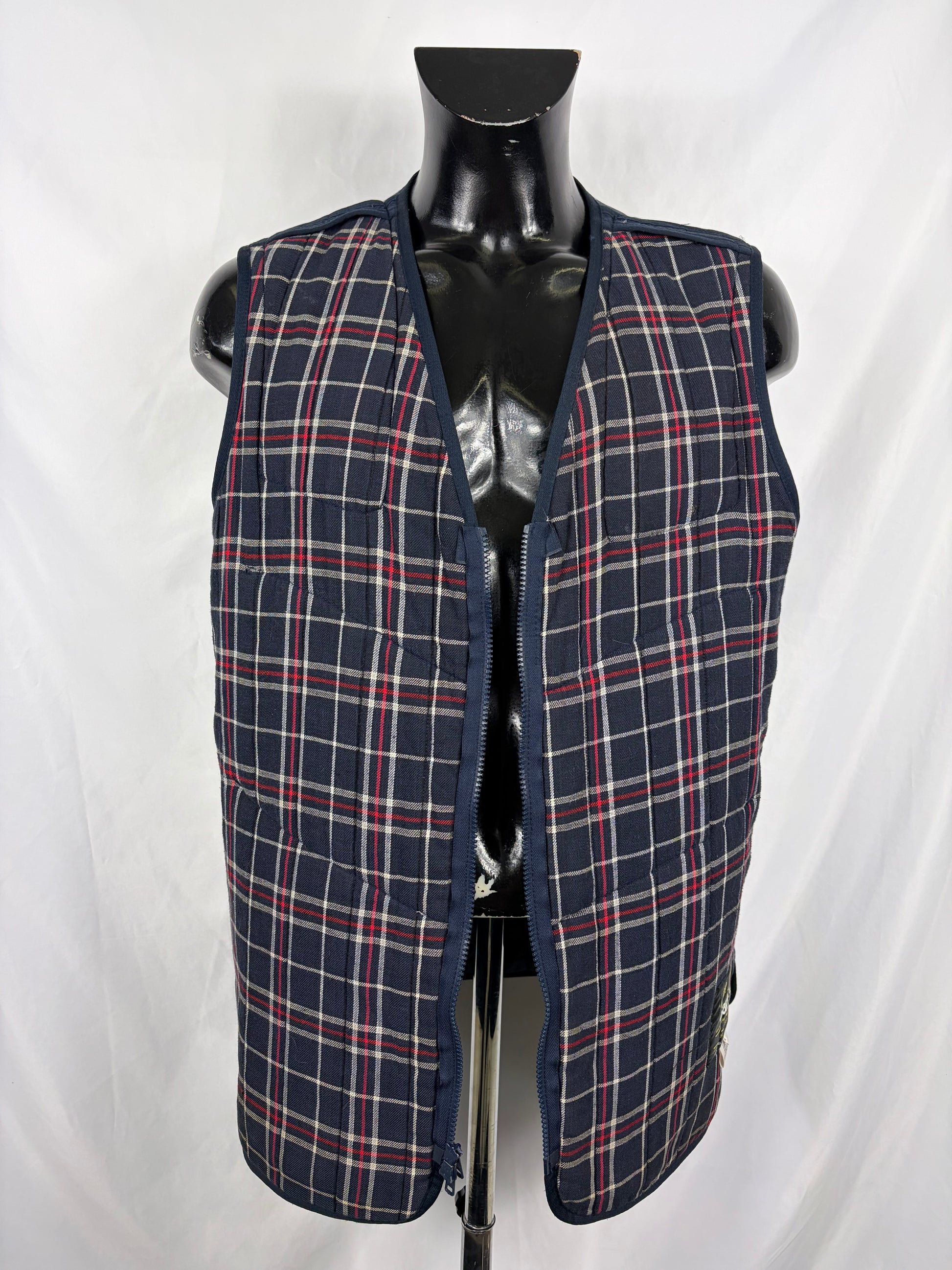Gilet Barbour Uomo vintage Blu da caccia Large - Man Navy Vintage Waistcoat size L - Shop In London