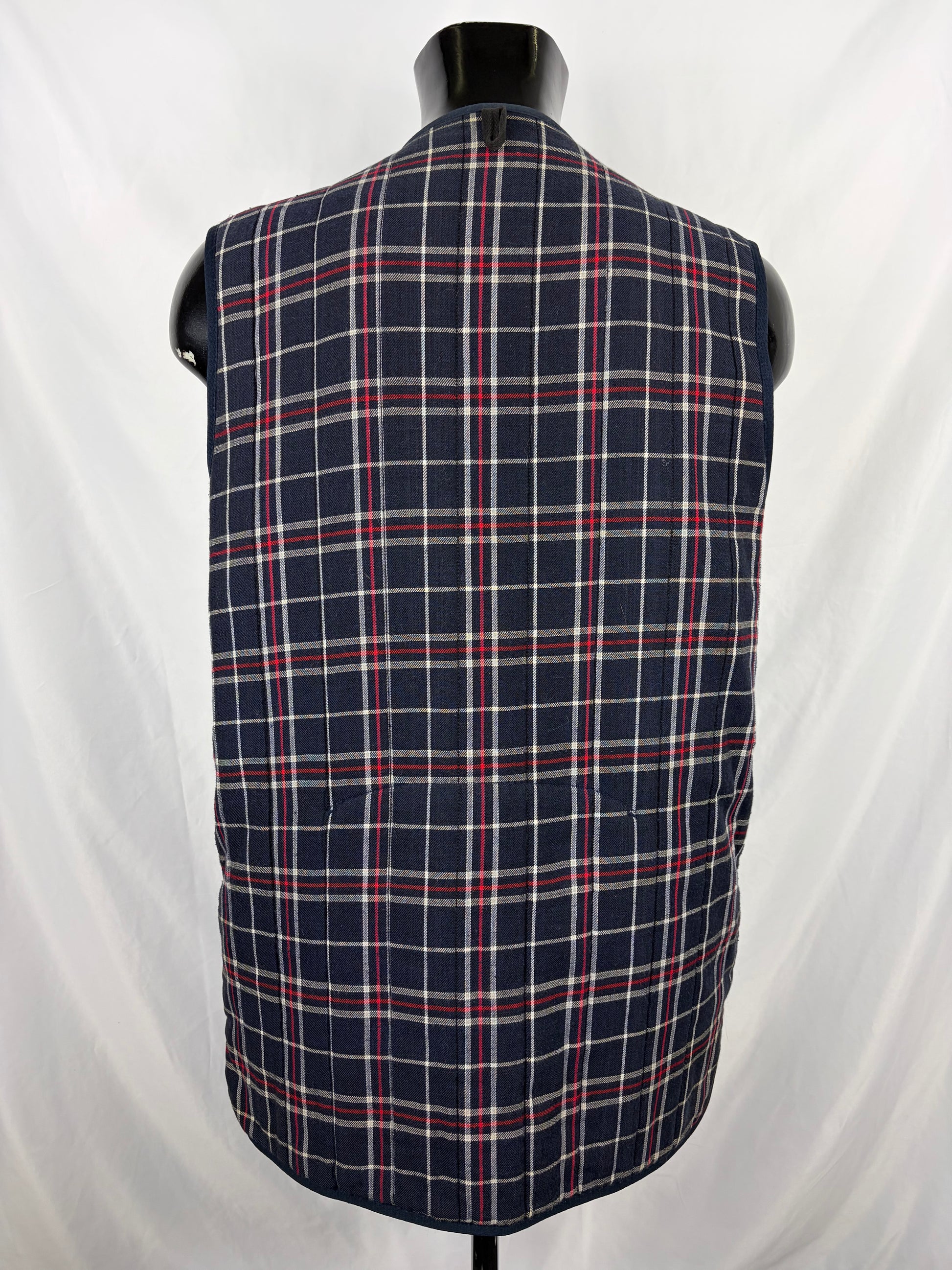 Gilet Barbour Uomo vintage Blu da caccia Large - Man Navy Vintage Waistcoat size L - Shop In London