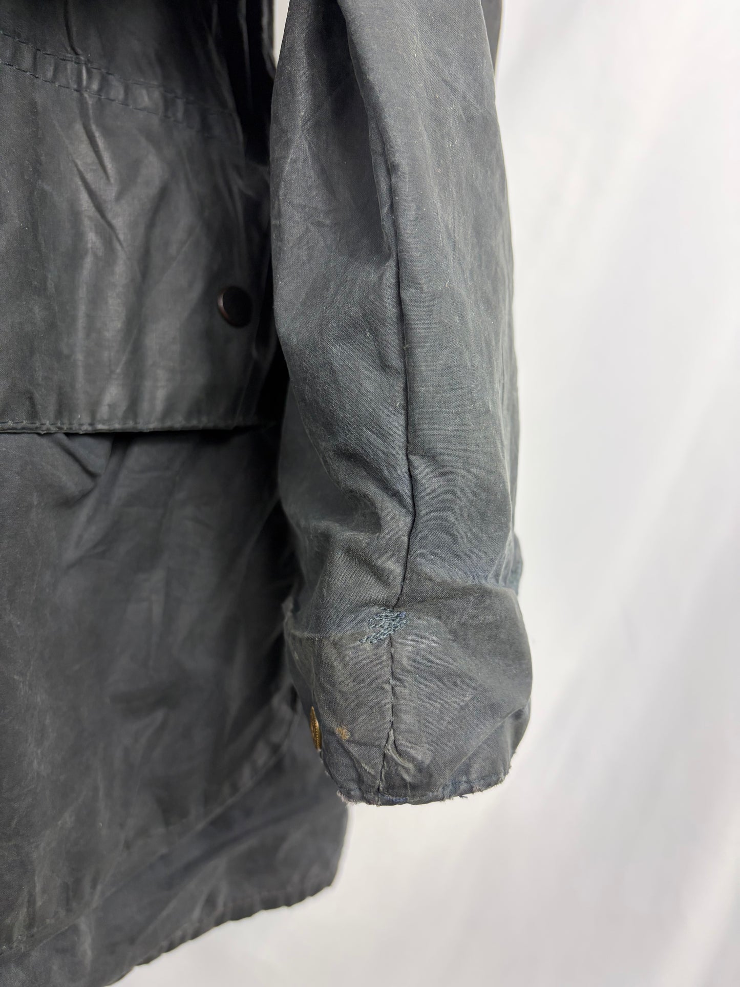 Barbour Durham blu cerato con cappuccio C36/91 cm Navy Hooded waxed Vintage Durham Small - Shop In London