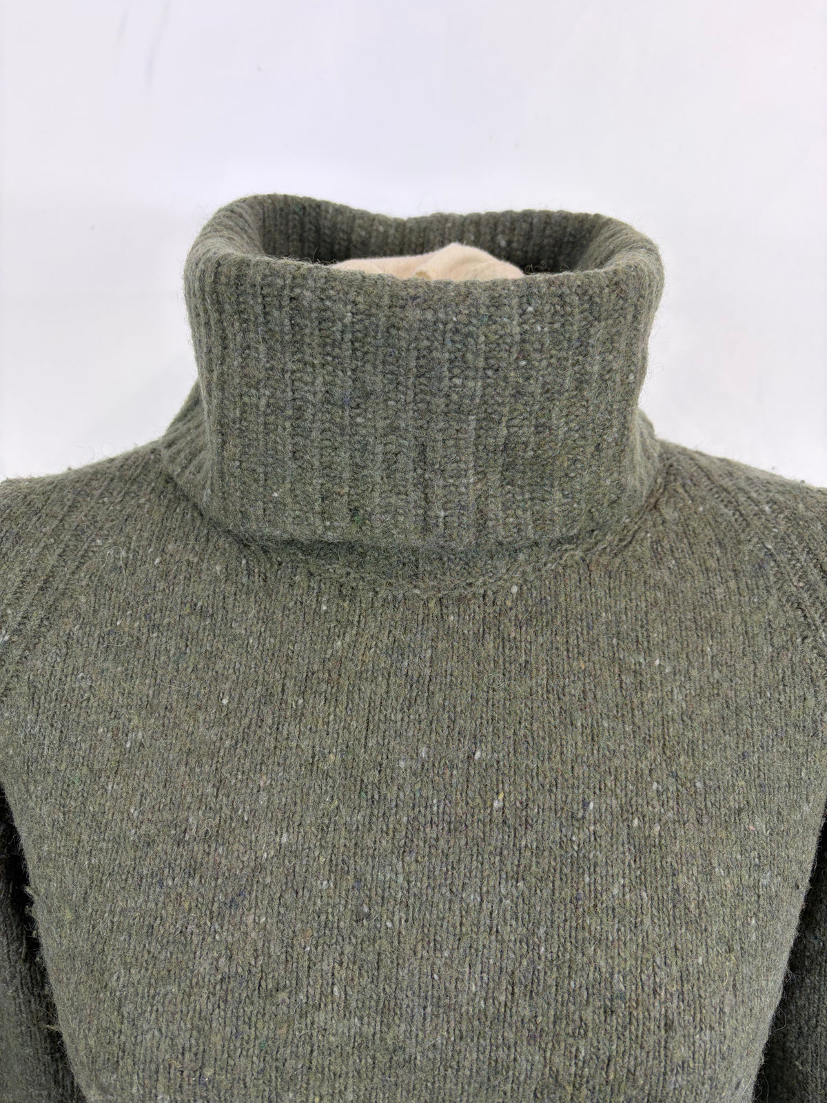 Maglione Barbour da donna in lana verde uk10 -  Lady green Wool jumper Size uk10