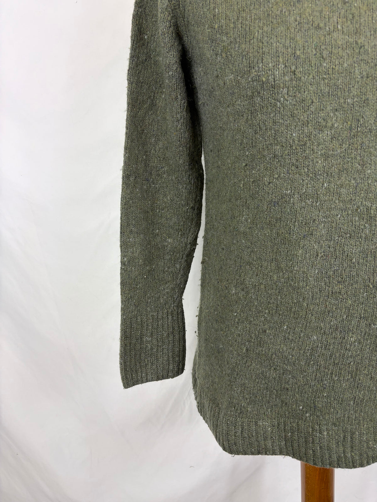 Maglione Barbour da donna in lana verde uk10 -  Lady green Wool jumper Size uk10