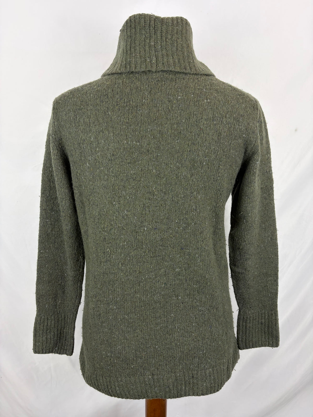Maglione Barbour da donna in lana verde uk10 -  Lady green Wool jumper Size uk10