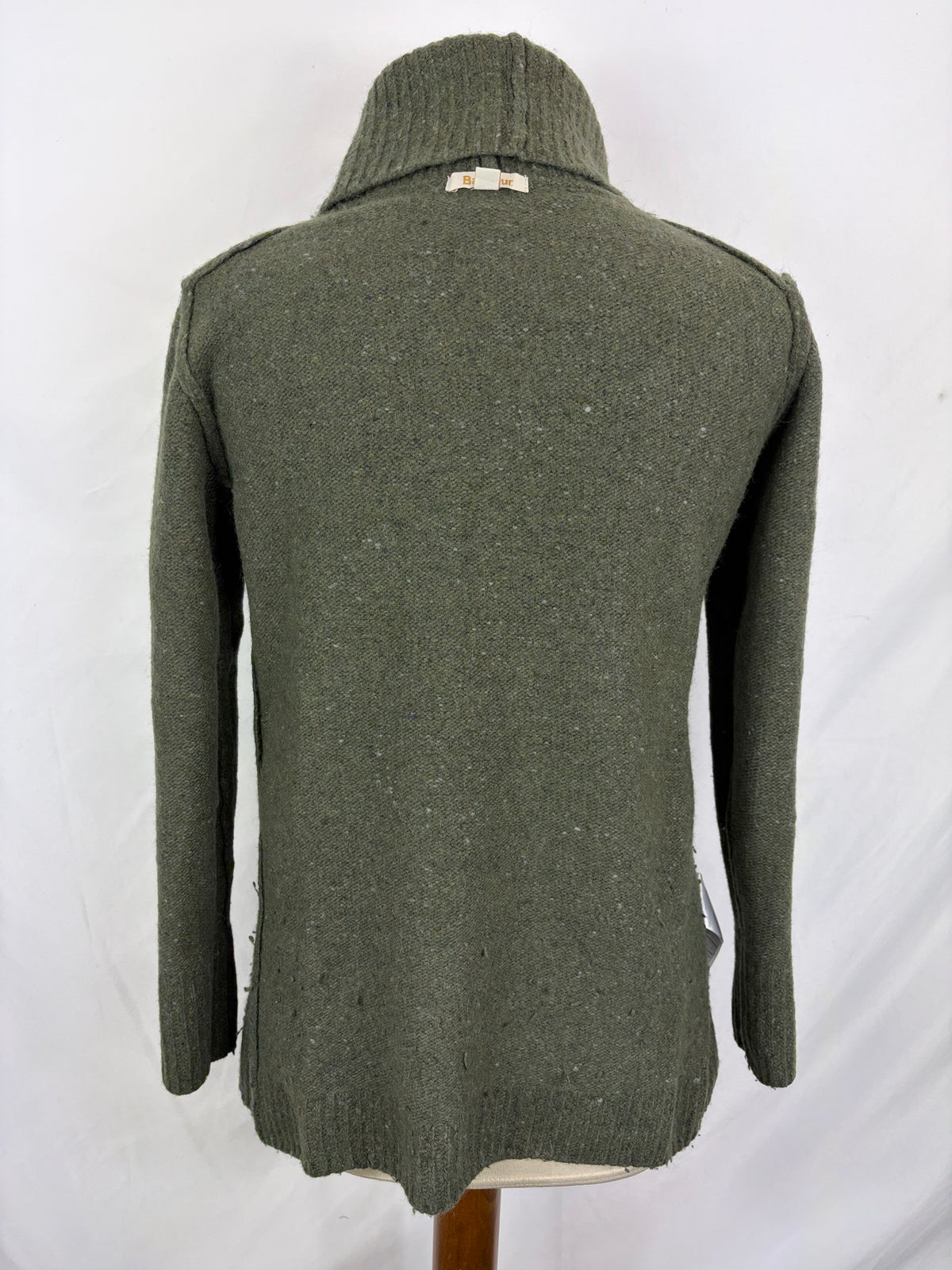 Maglione Barbour da donna in lana verde uk10 -  Lady green Wool jumper Size uk10