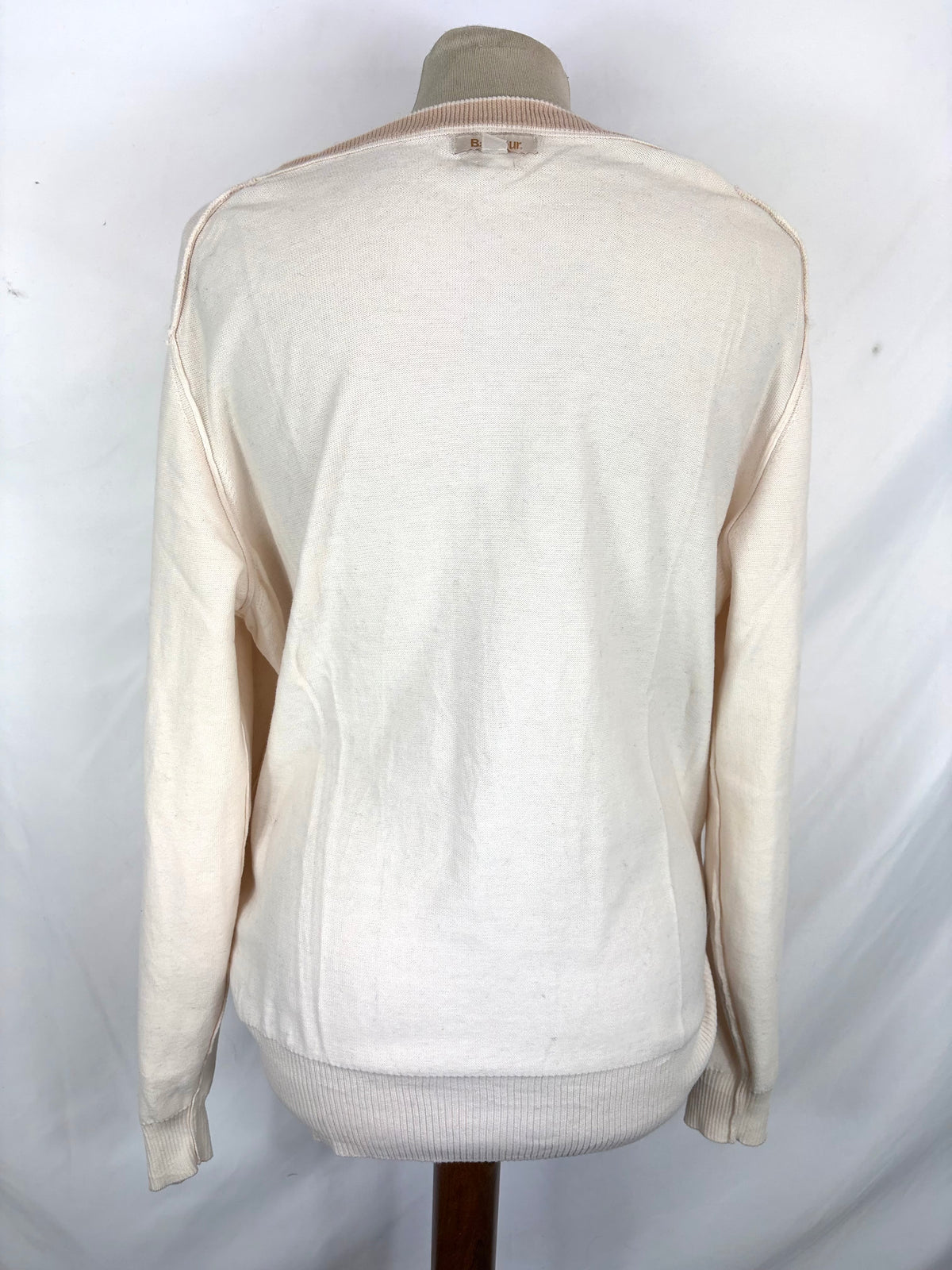 Maglione Barbour da donna in cotone bianco uk14 -  Lady White Cotton jumper Size uk14