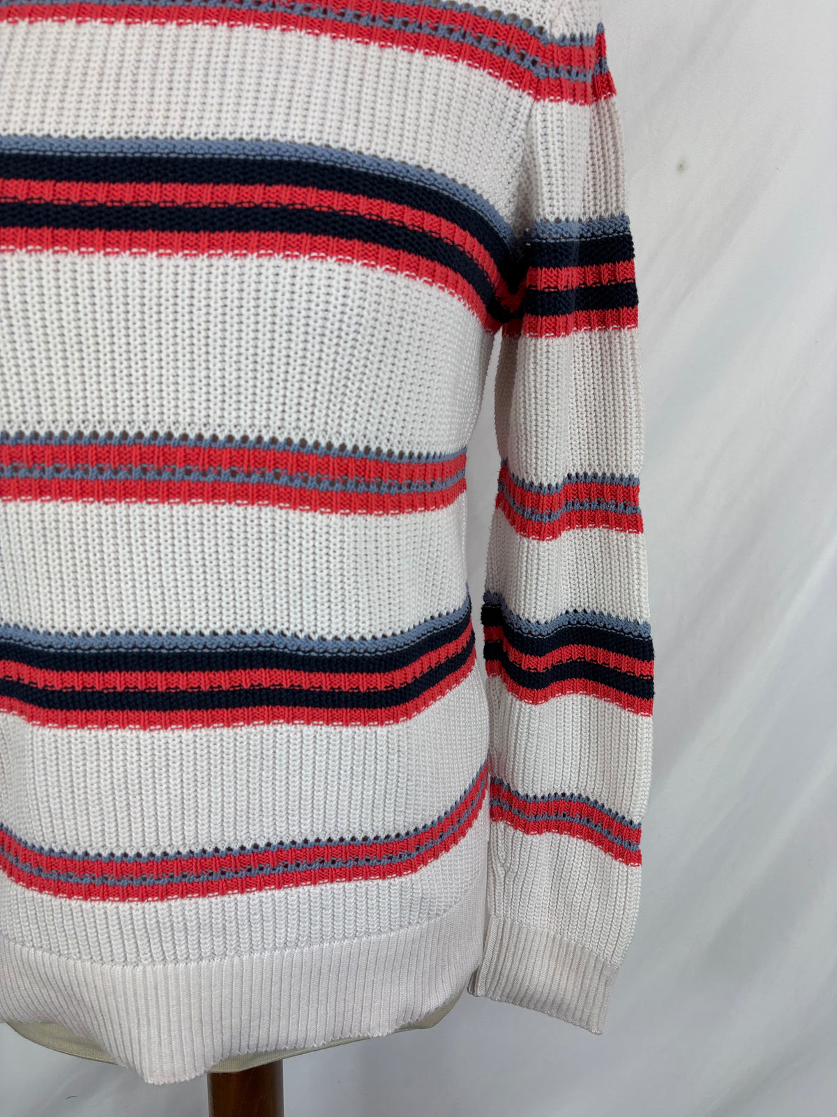 Maglione Barbour da donna in cotone bianco uk10 -  Lady White Cotton jumper Size uk10