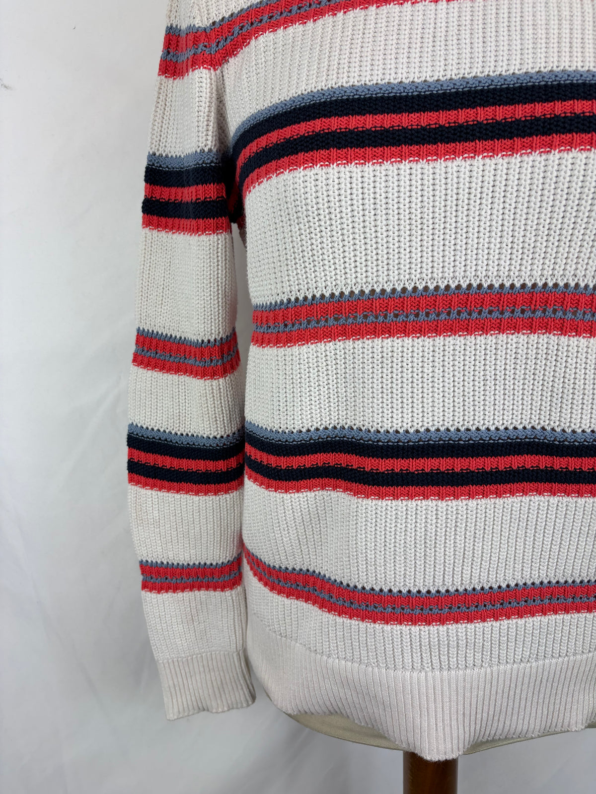 Maglione Barbour da donna in cotone bianco uk10 -  Lady White Cotton jumper Size uk10