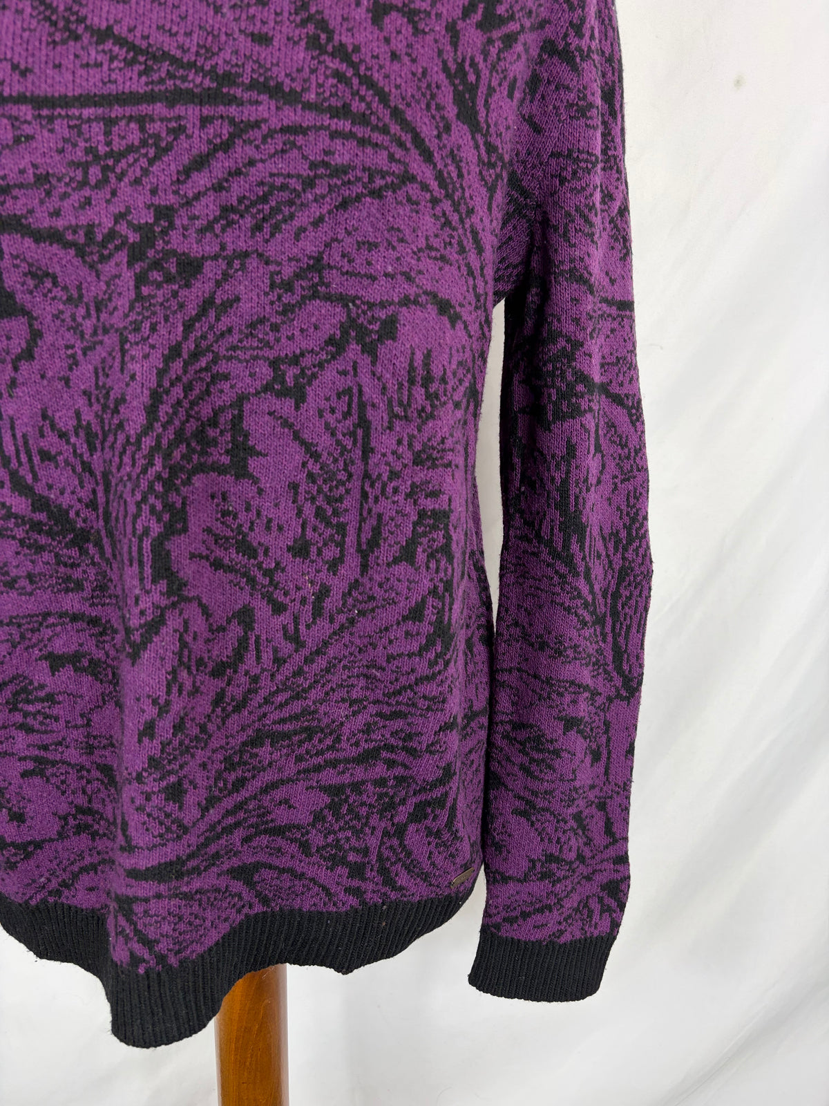 Maglione Barbour Morris  da donna in lana viola uk10 -  Lady Purple wool jumper Size uk10