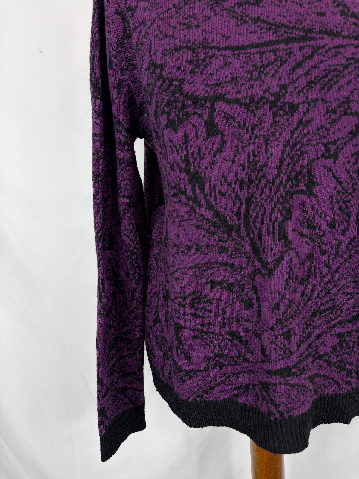 Maglione Barbour Morris  da donna in lana viola uk10 -  Lady Purple wool jumper Size uk10