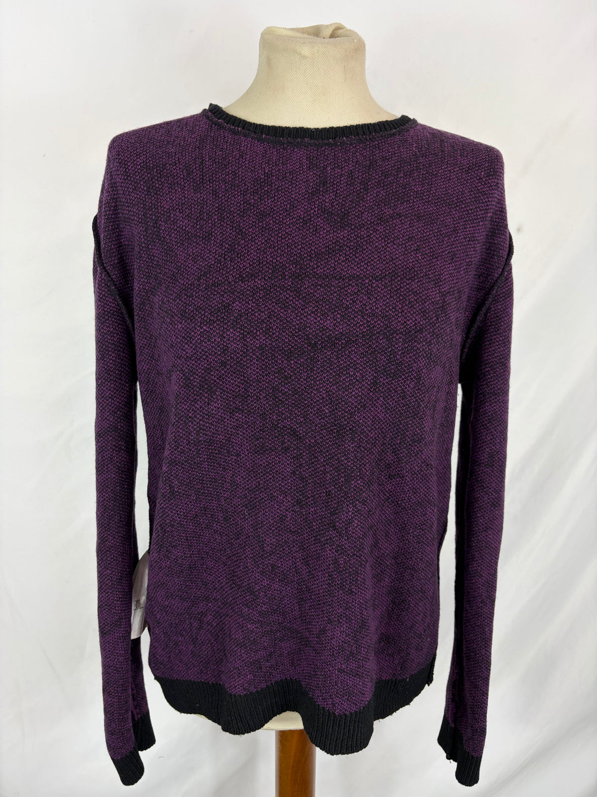 Maglione Barbour Morris  da donna in lana viola uk10 -  Lady Purple wool jumper Size uk10