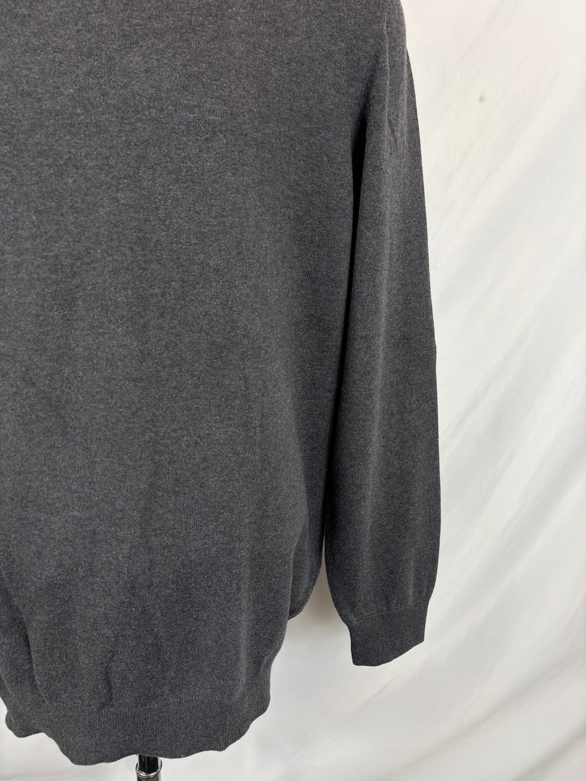 Maglione Barbour in cotone da uomo Grigio taglia XXL