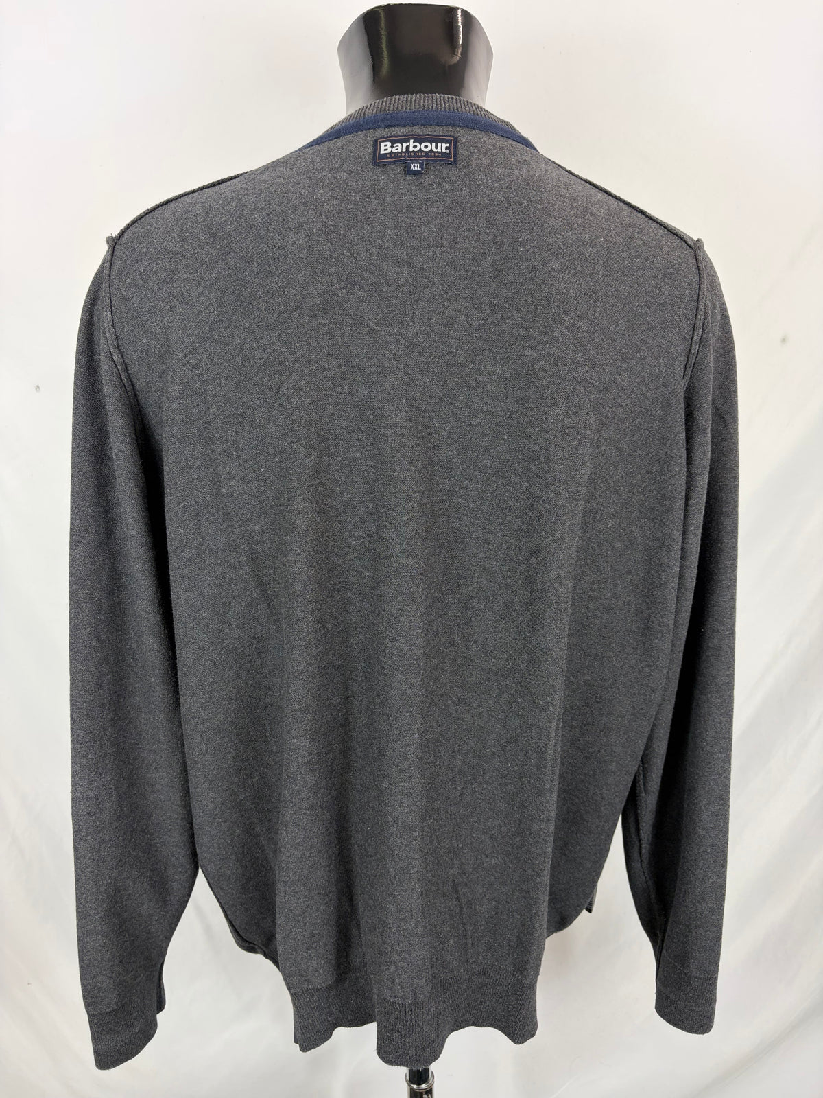 Maglione Barbour in cotone da uomo Grigio taglia XXL