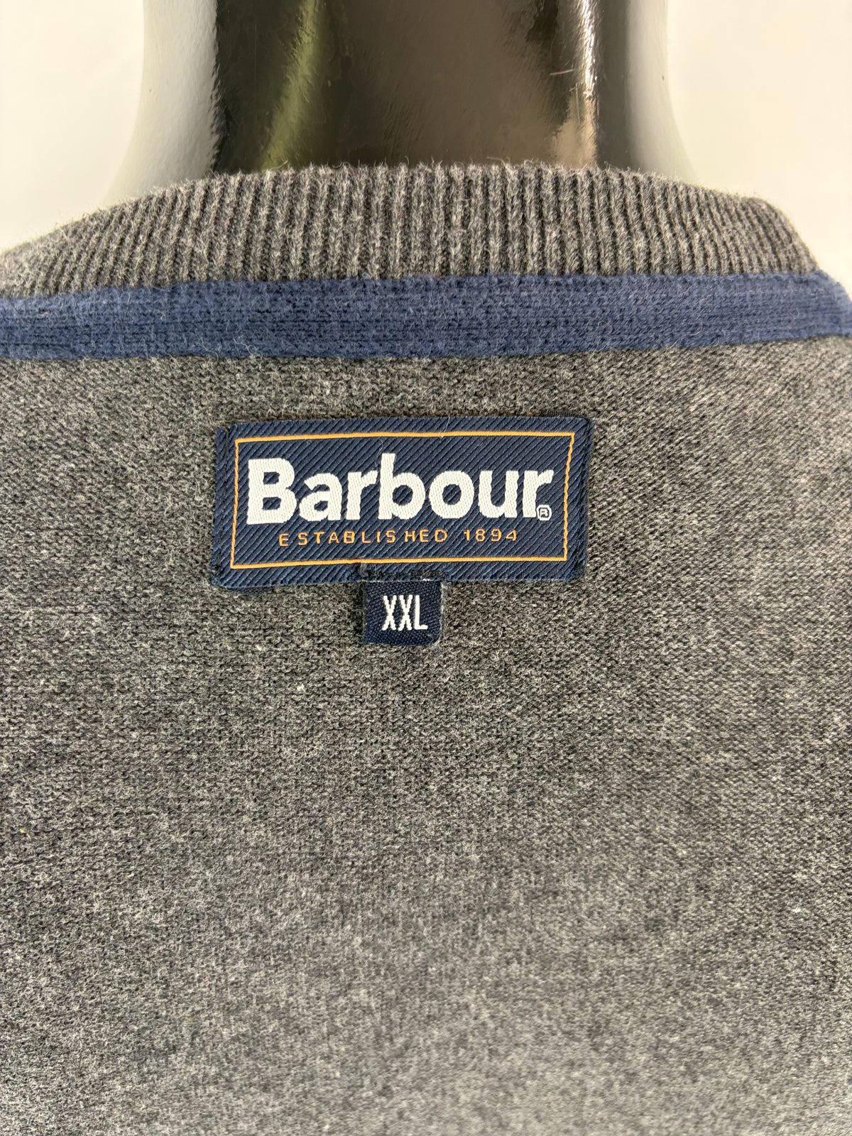 Maglione Barbour in cotone da uomo Grigio taglia XXL