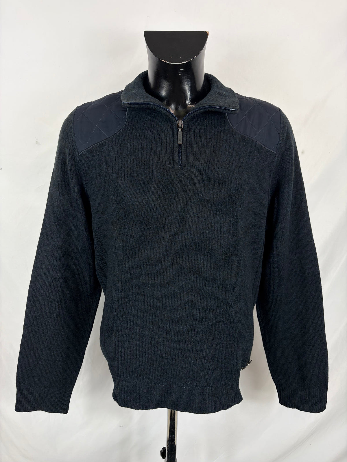 Maglione Barbour in lana da uomo blu taglia Medium