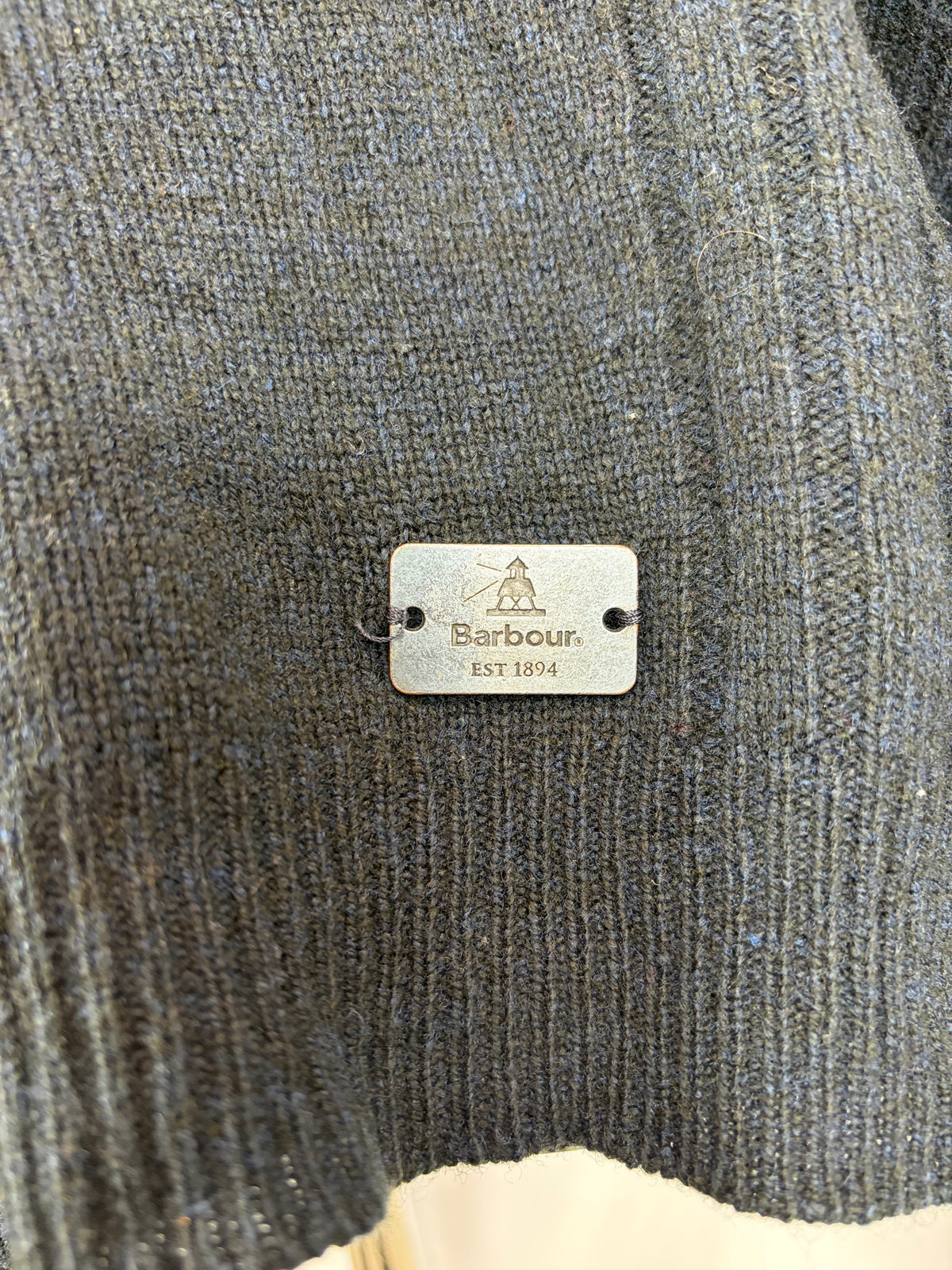 Maglione Barbour in lana da uomo blu taglia Medium