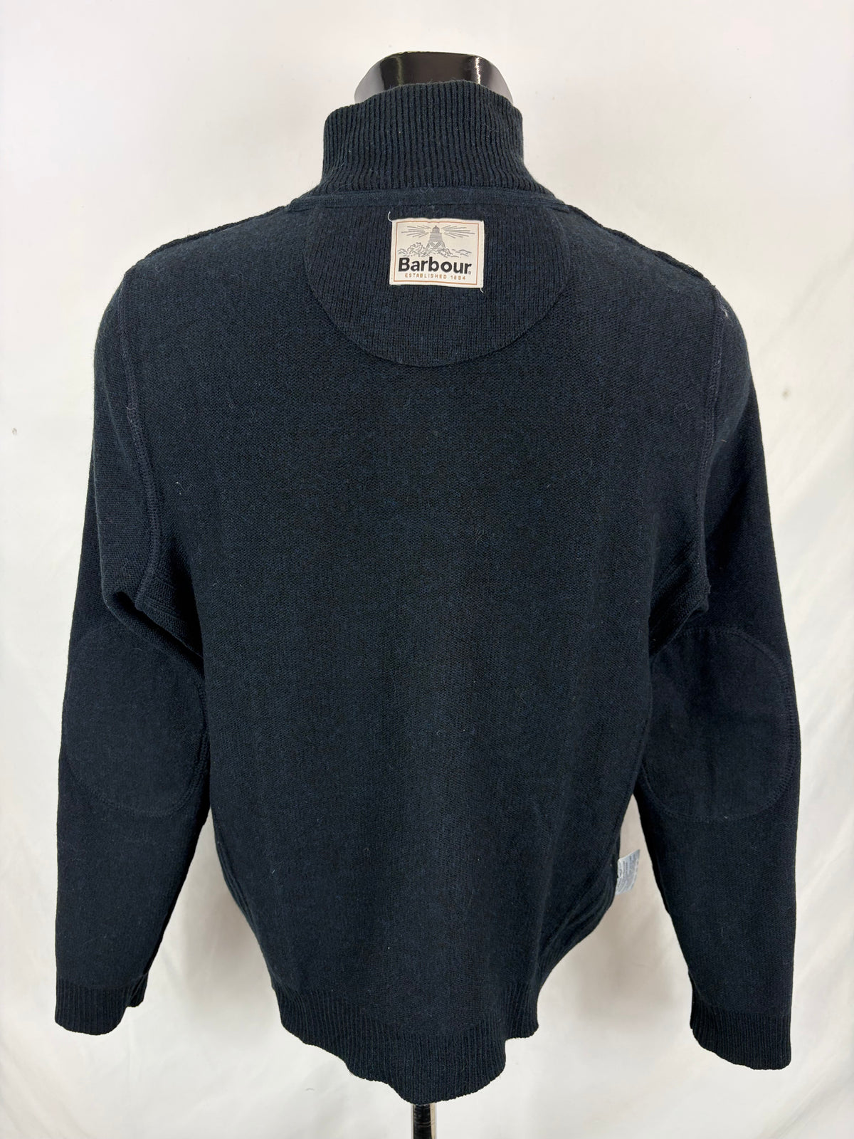 Maglione Barbour in lana da uomo blu taglia Medium