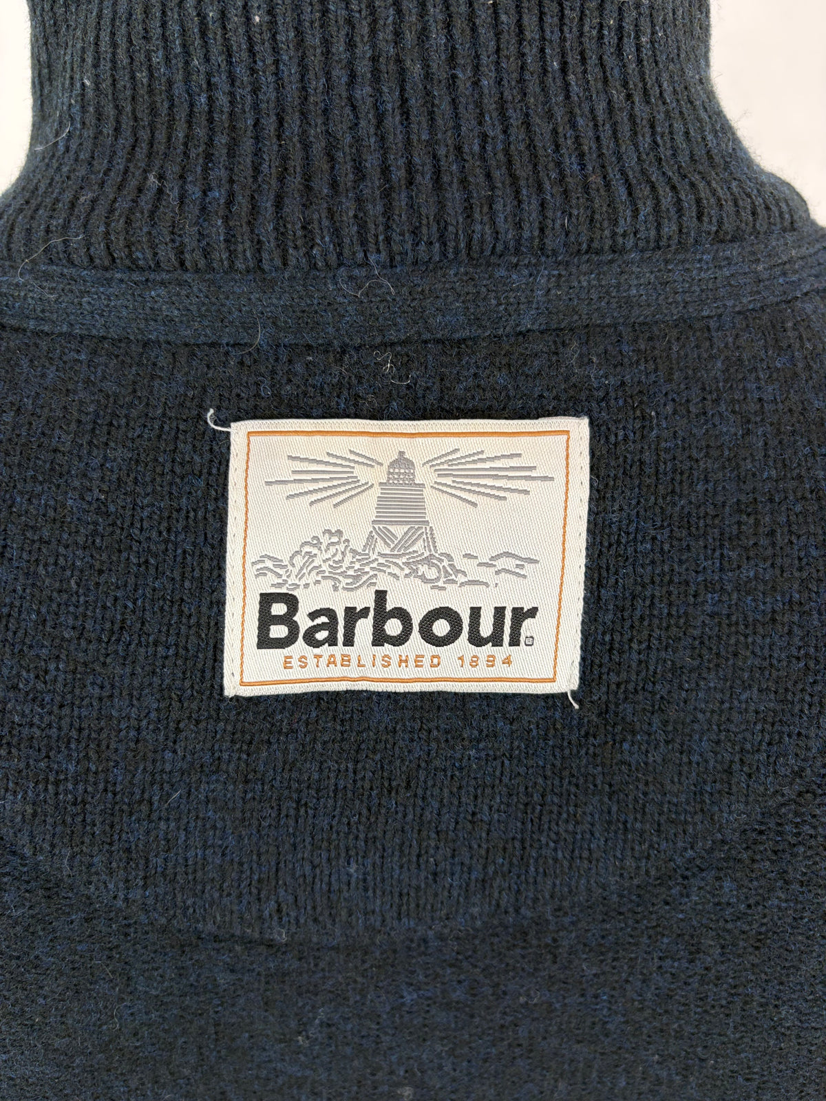 Maglione Barbour in lana da uomo blu taglia Medium