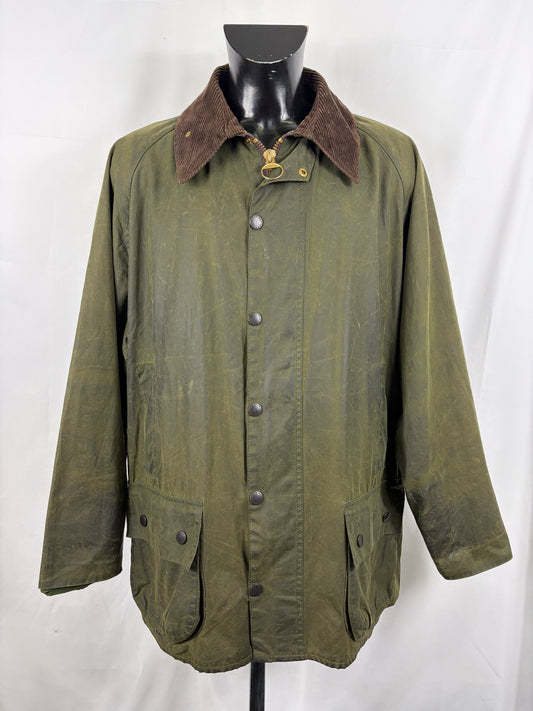 Barbour Giacca Beaufort vintage verde C50/127cm Green Wax Vintage Beaufort jacket Size XXL