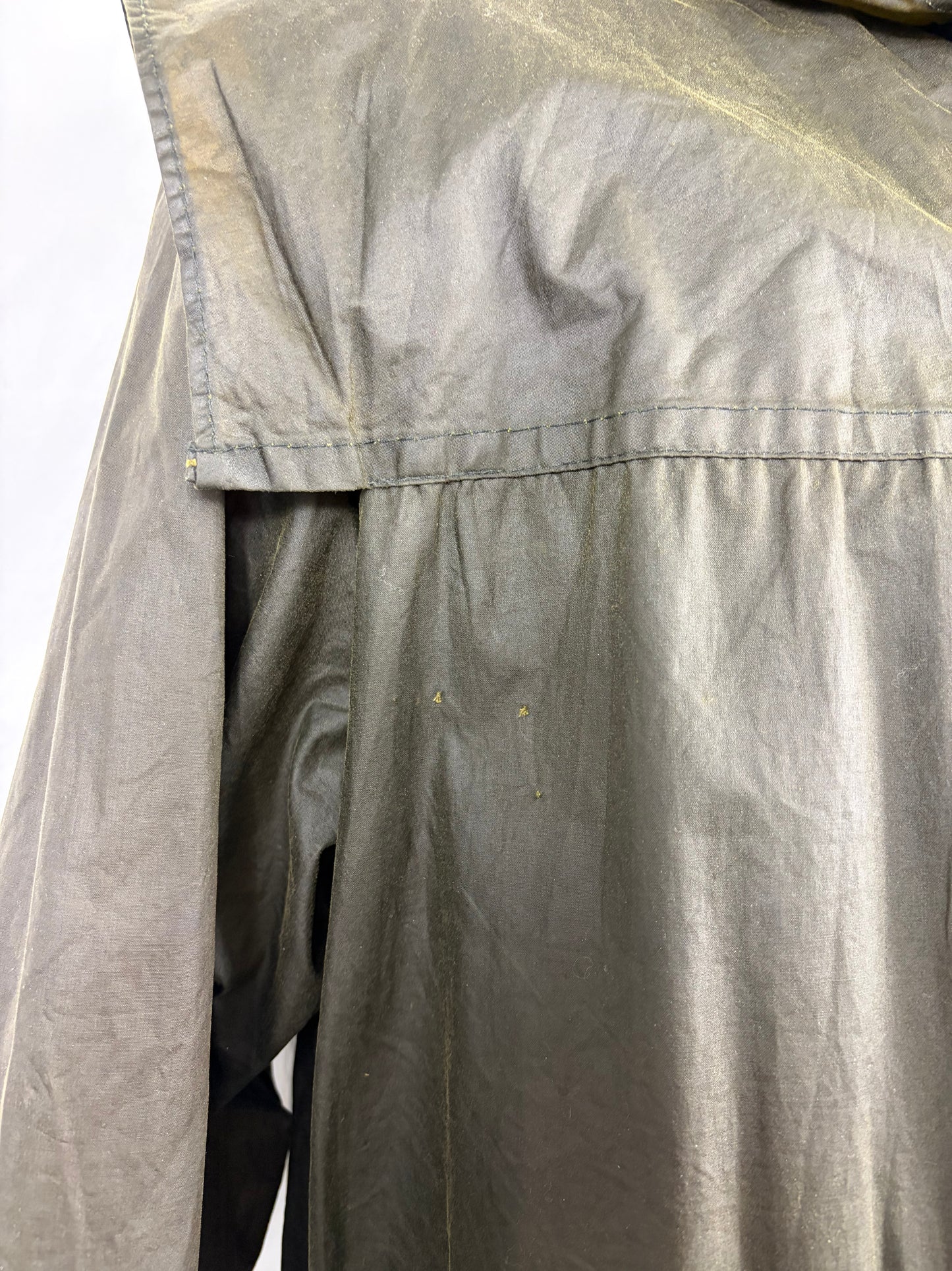 RARO Barbour Durham verde unlined con cappuccio C38/97 cm Green Hooded waxed Durham Medium - Shop In London