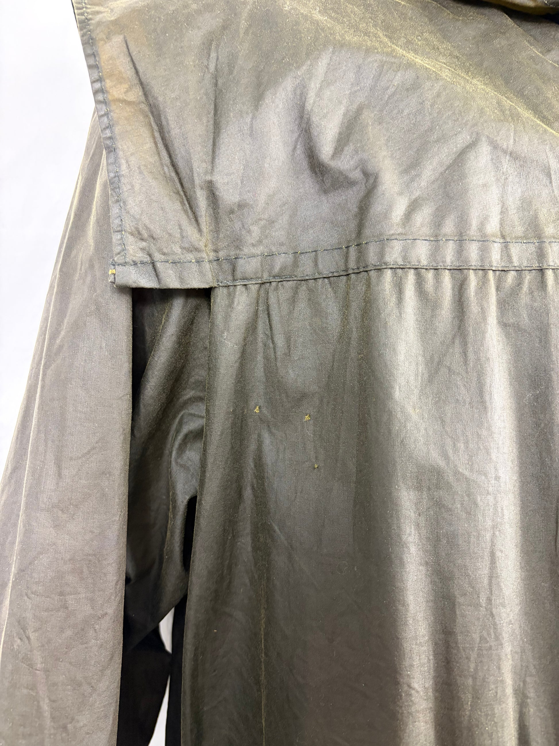 RARO Barbour Durham verde unlined con cappuccio C38/97 cm Green Hooded waxed Durham Medium - Shop In London