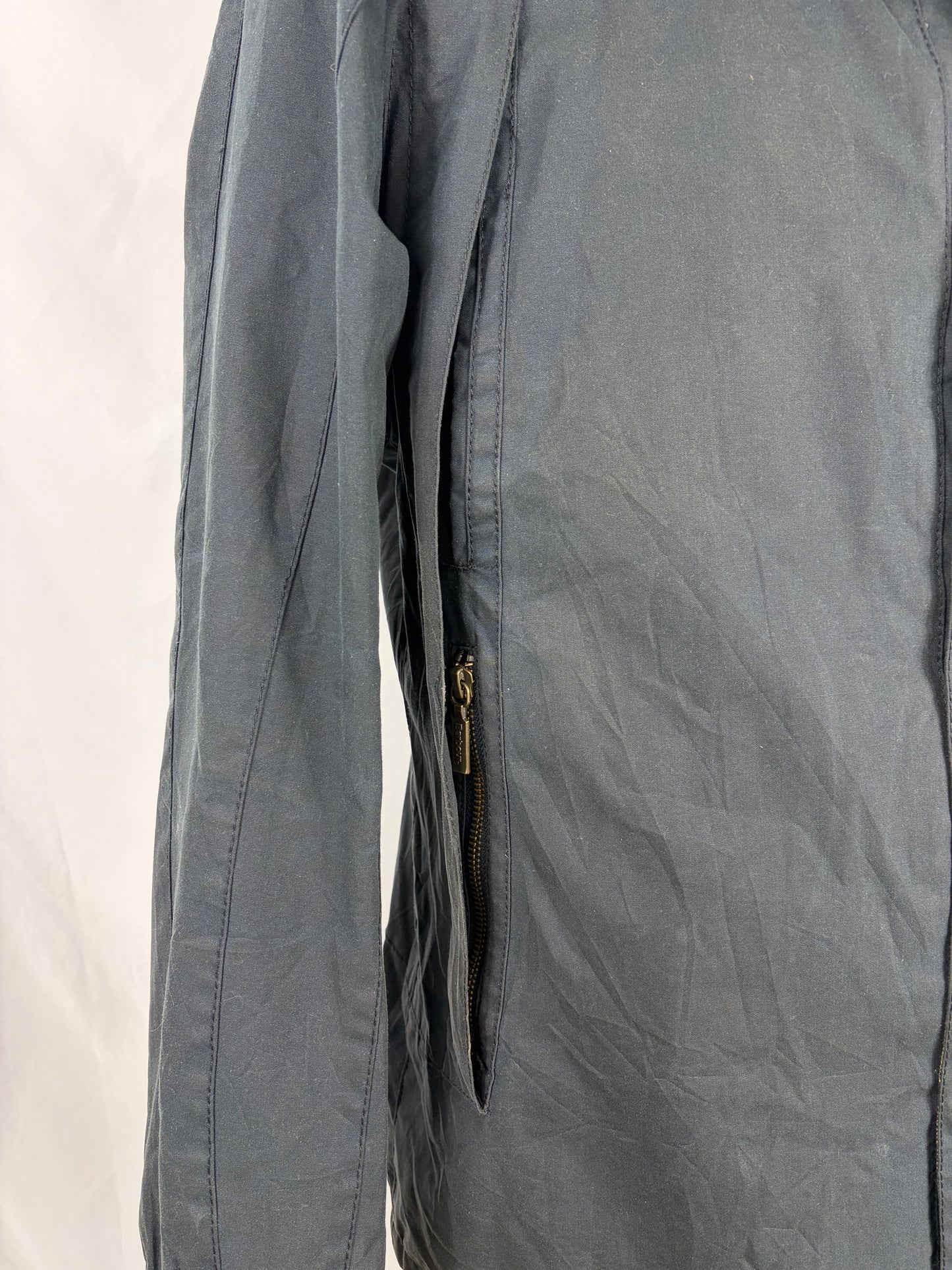 Giacca Barbour da uomo con cappuccio blu Large - Man Millom navy wax jacket size Large