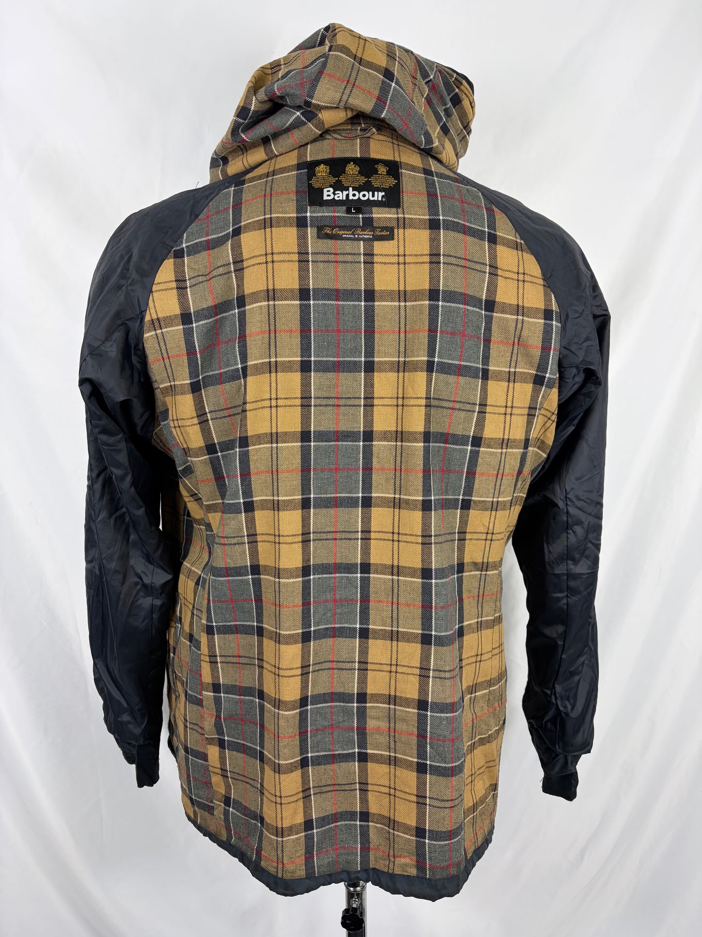 Giacca Barbour da uomo con cappuccio blu Large - Man Millom navy wax jacket size Large