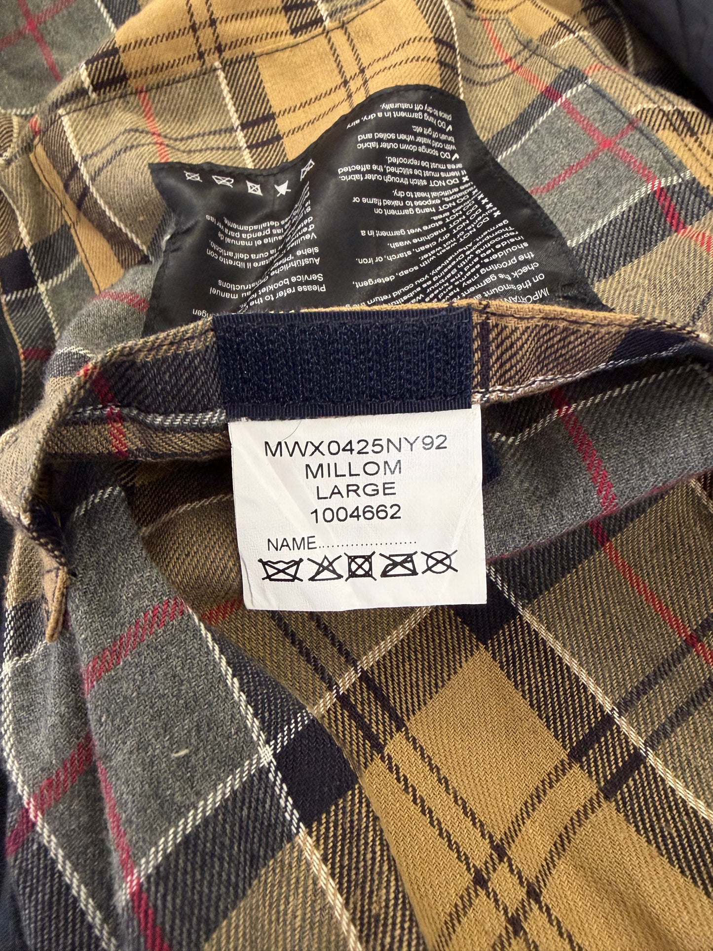 Giacca Barbour da uomo con cappuccio blu Large - Man Millom navy wax jacket size Large