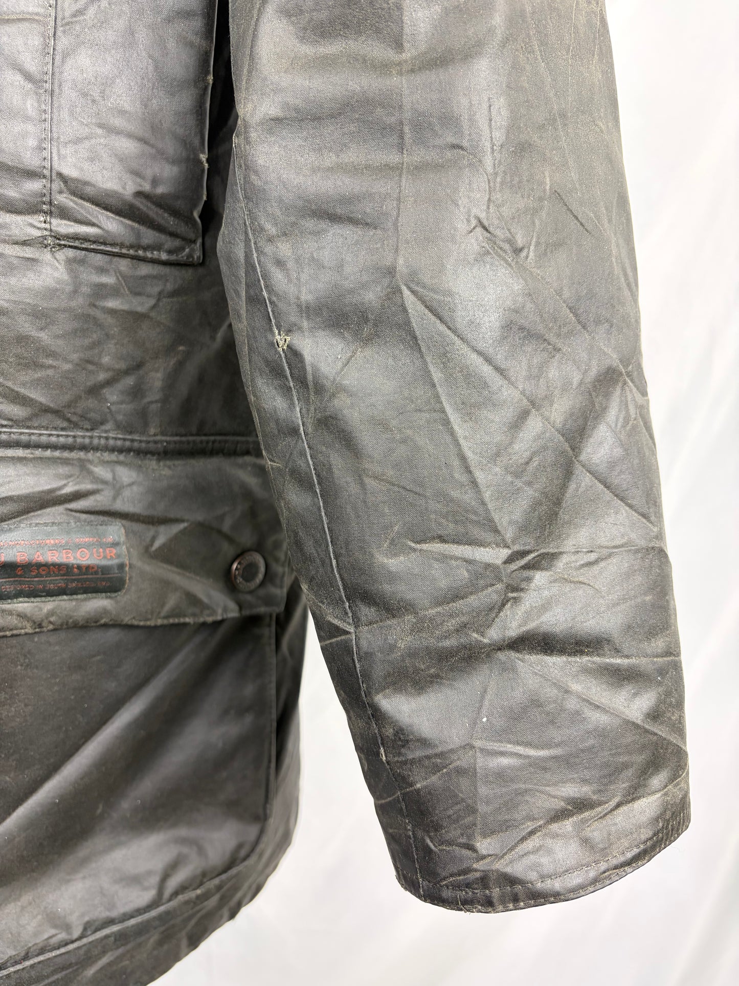 Parka Barbour verde invernale con cappuccio Medium- Man Wax Olive parka groove jacket size Medium