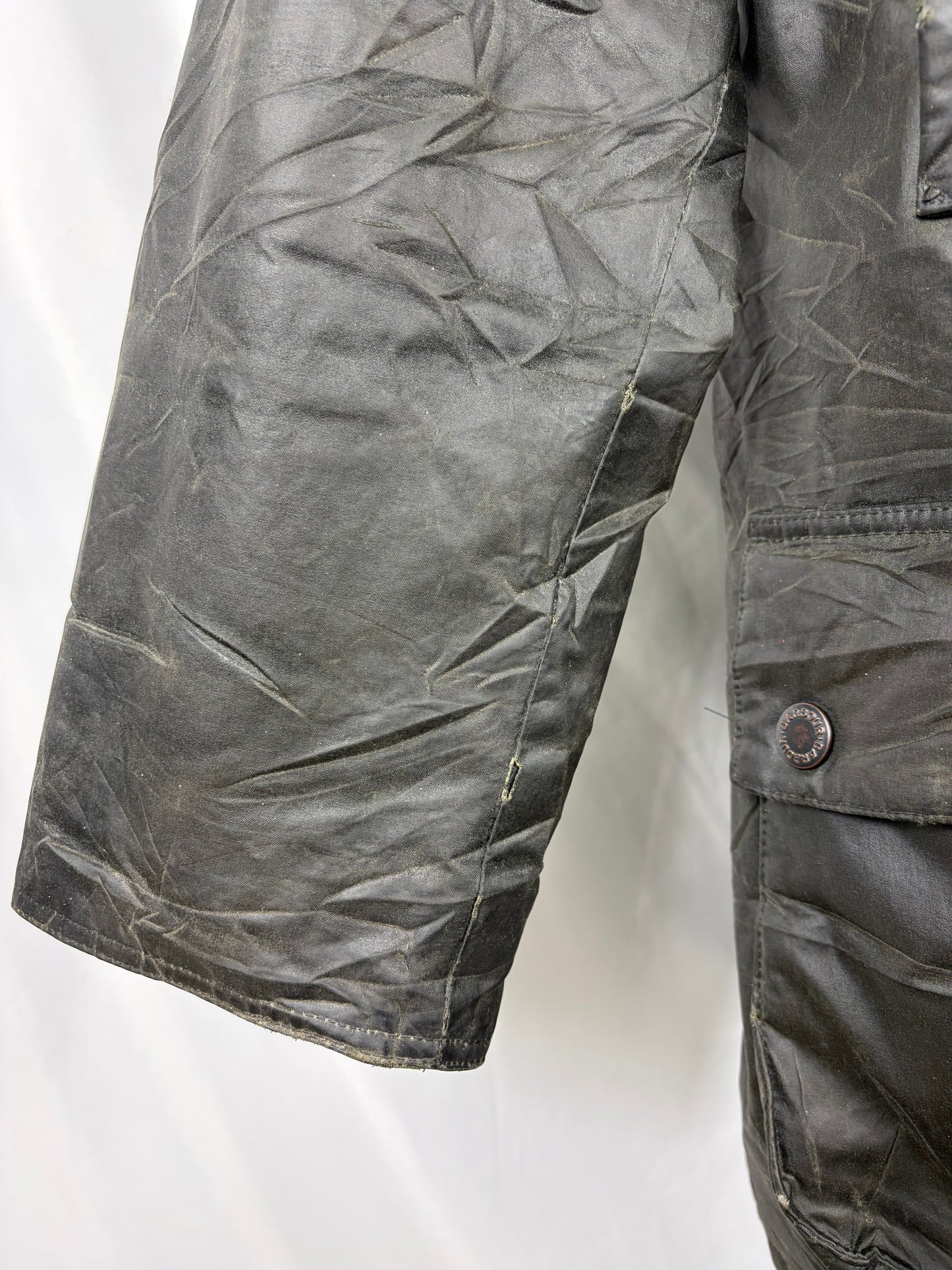 Parka Barbour verde invernale con cappuccio Medium- Man Wax Olive parka groove jacket size Medium