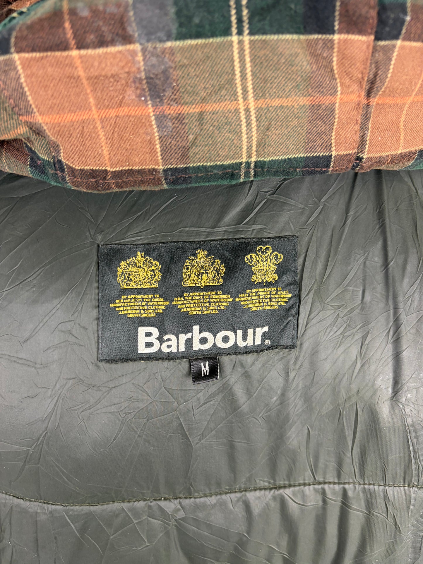Parka Barbour verde invernale con cappuccio Medium- Man Wax Olive parka groove jacket size Medium