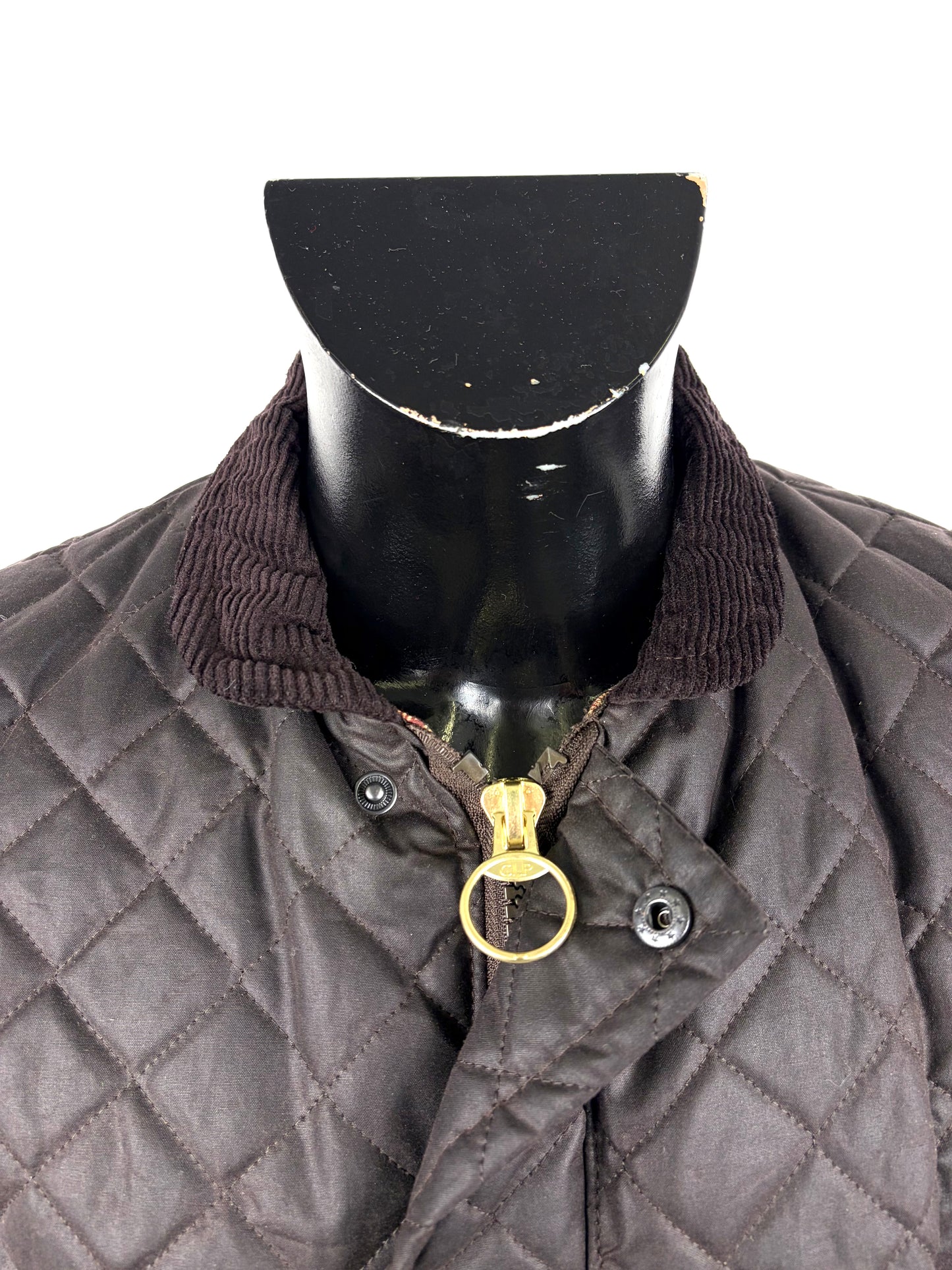 Gilet nuovo da uomo cerato trapuntato inglese colore marrone - Man Wax Brown Quilted Gilet - Shop In London