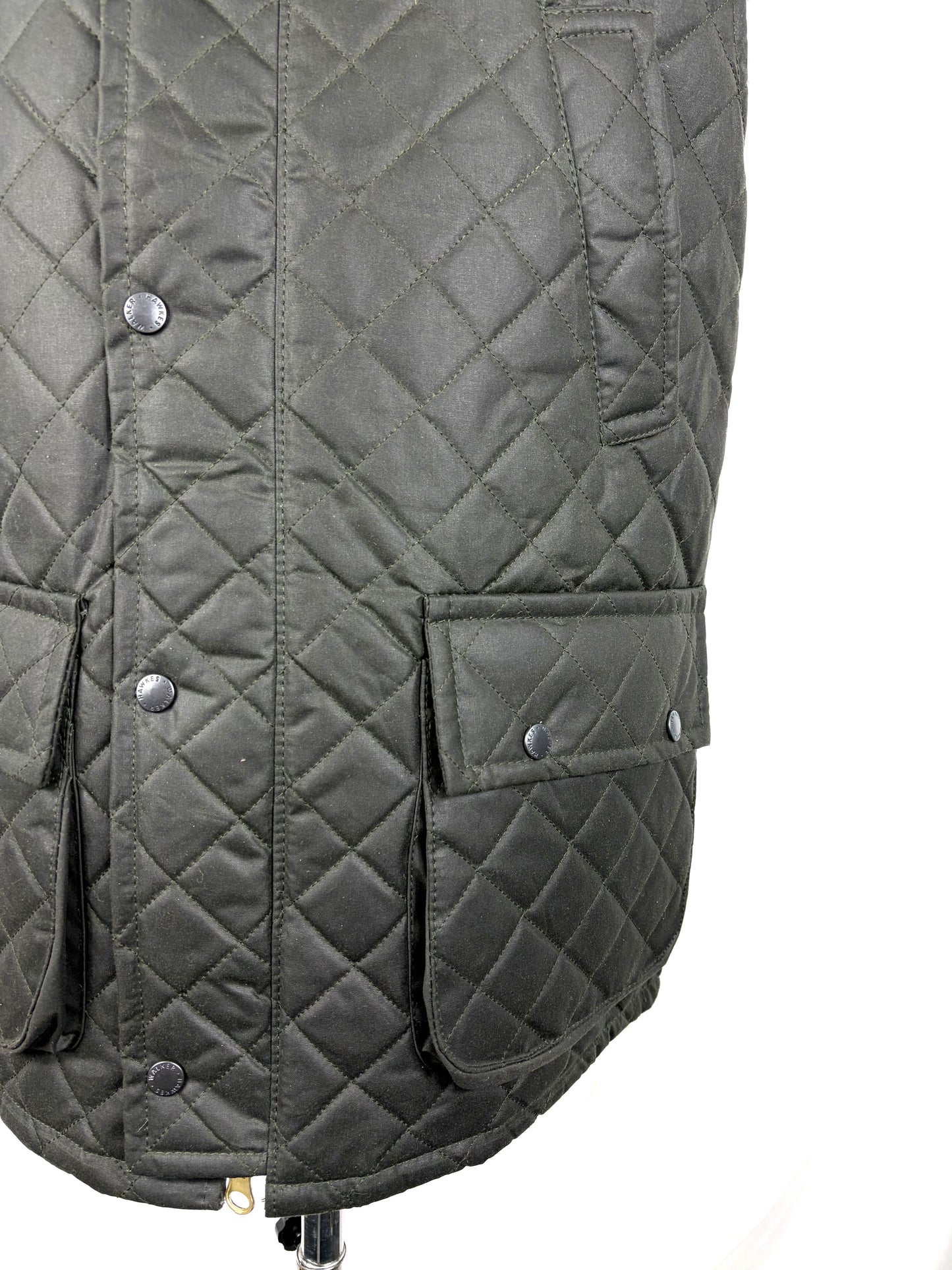 Gilet nuovo da uomo cerato trapuntato inglese colore verde - Man Wax Olive Quilted Gilet - Shop In London