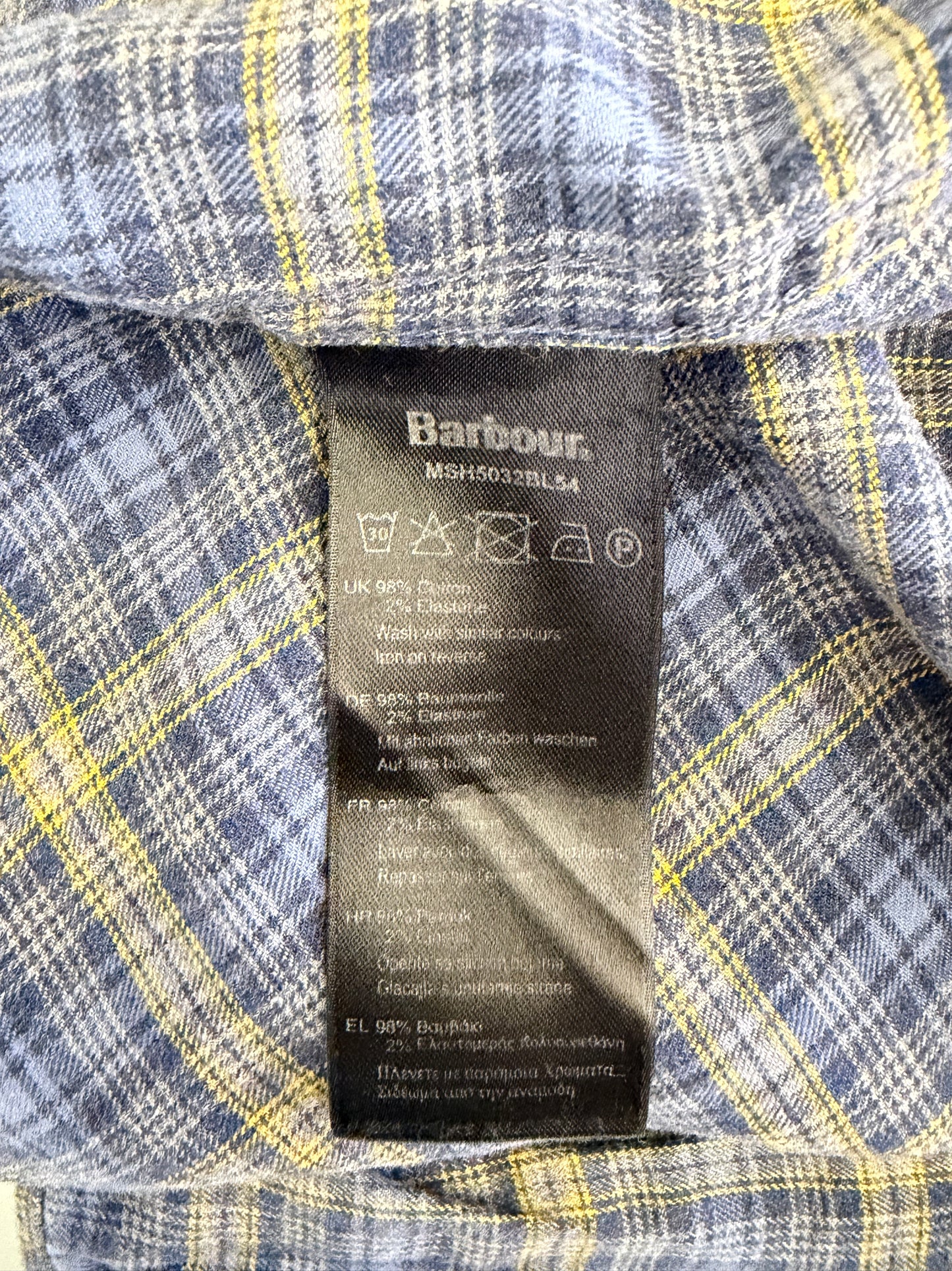 Camicia Barbour da uomo in tartan in cotone taglia Large - Shop In London