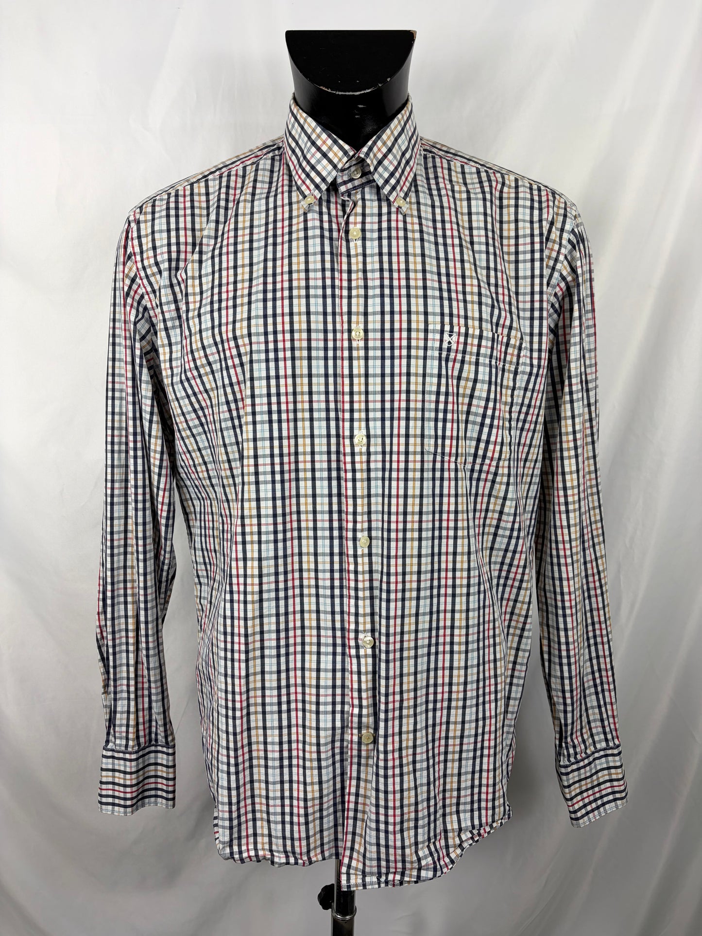 Camicia Barbour da uomo bianca in tartan in cotone taglia Large - Shop In London