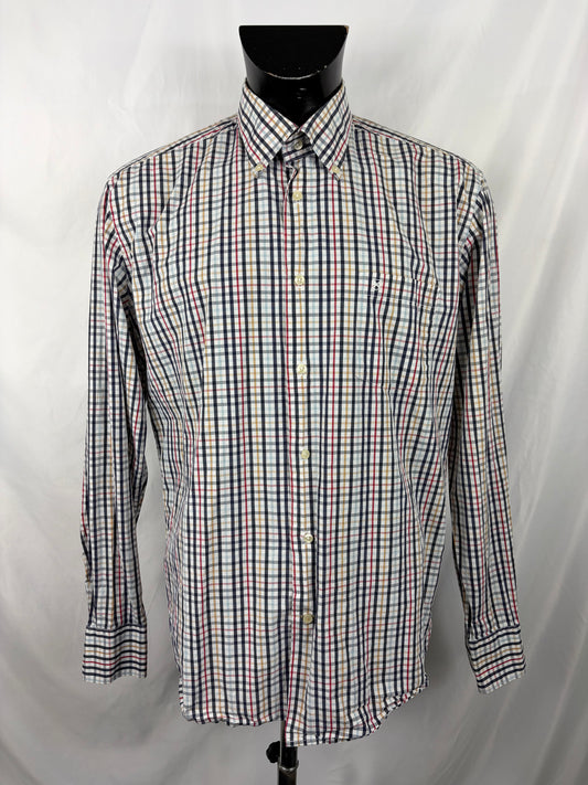 Camicia Barbour da uomo bianca in tartan in cotone taglia Large - Shop In London