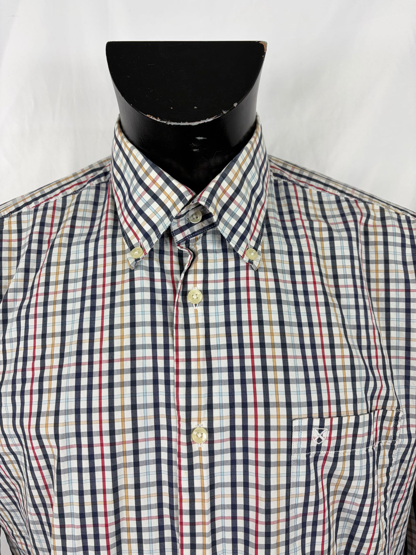 Camicia Barbour da uomo bianca in tartan in cotone taglia Large - Shop In London